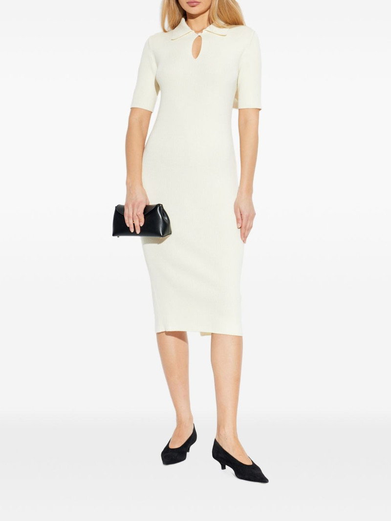 Jil Sander keyhole ribbed midi dress outlook