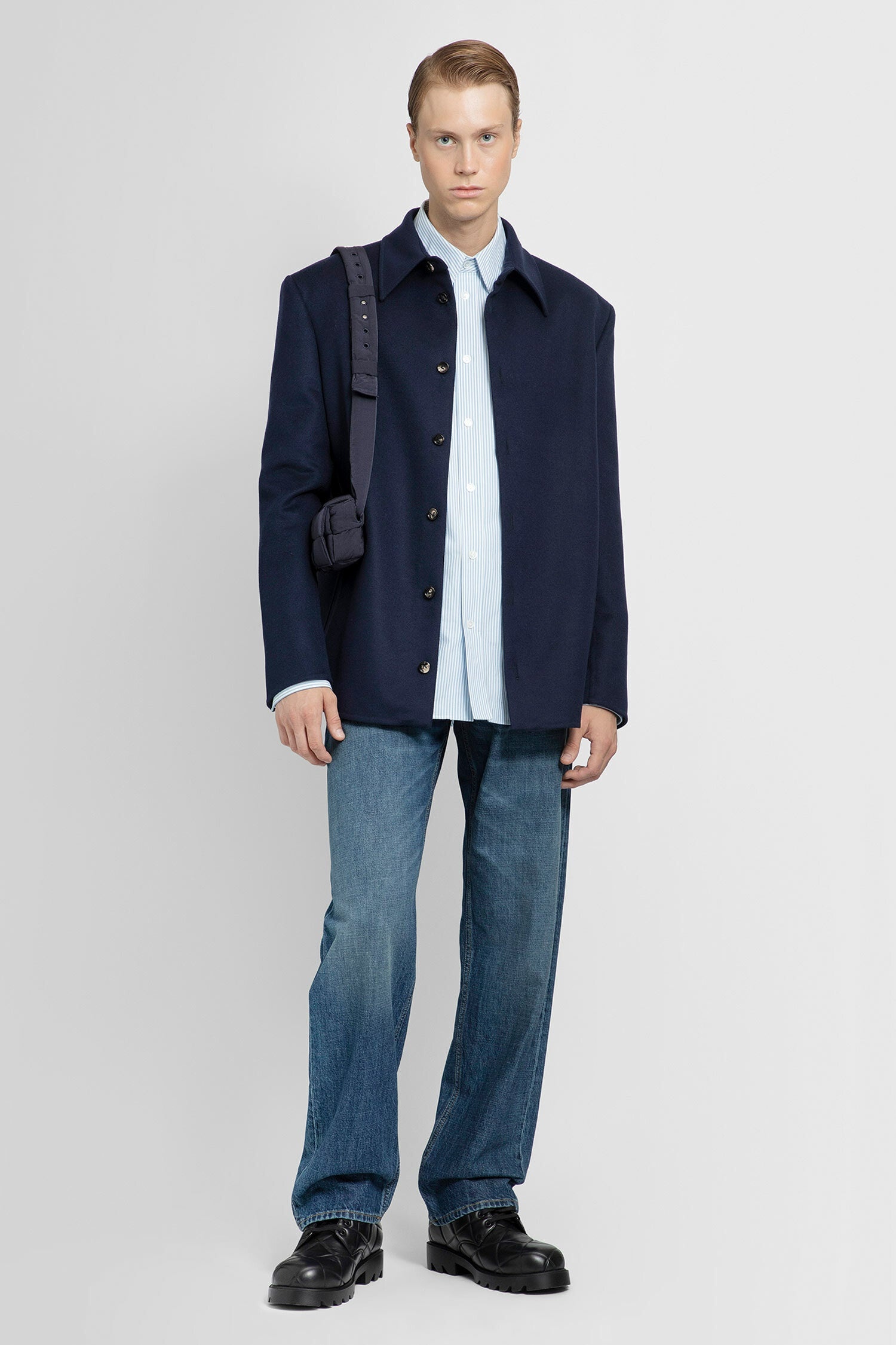 BOTTEGA VENETA MAN BLUE JACKETS - 5