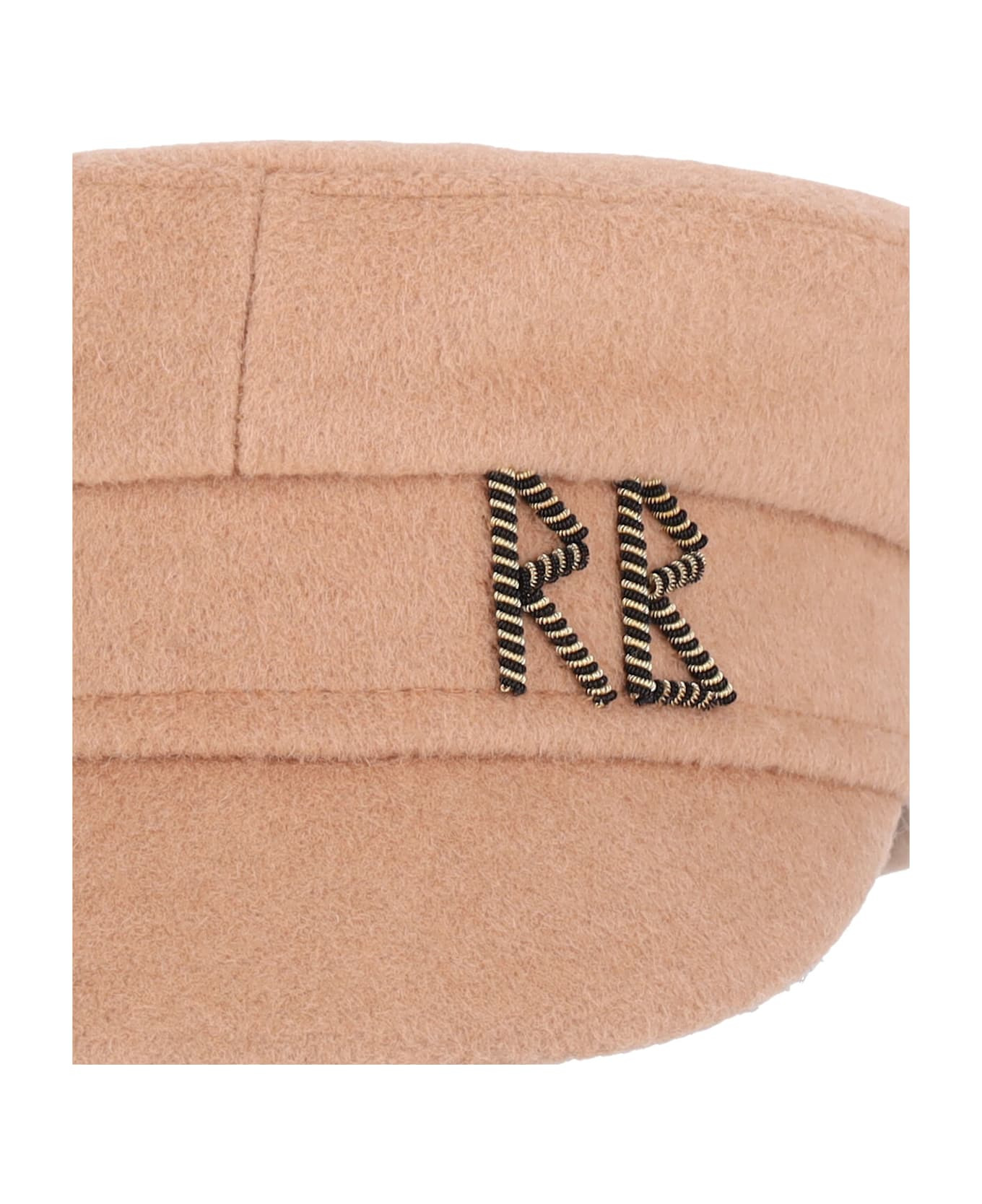 Wool Hat With 'baker Boy' Brooch - 3