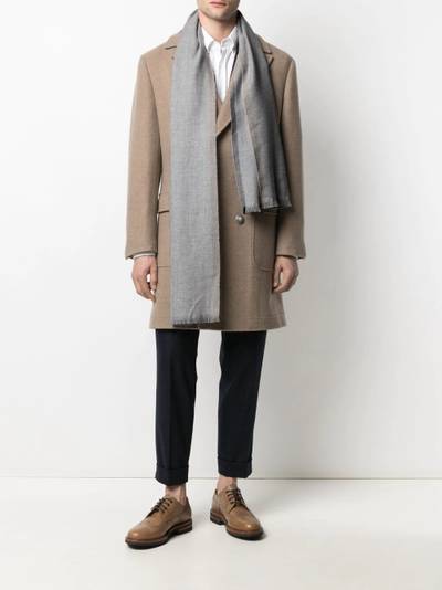 Brunello Cucinelli frayed edge wool scarf outlook