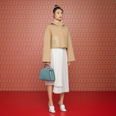 FENDI Pale blue leather bag outlook