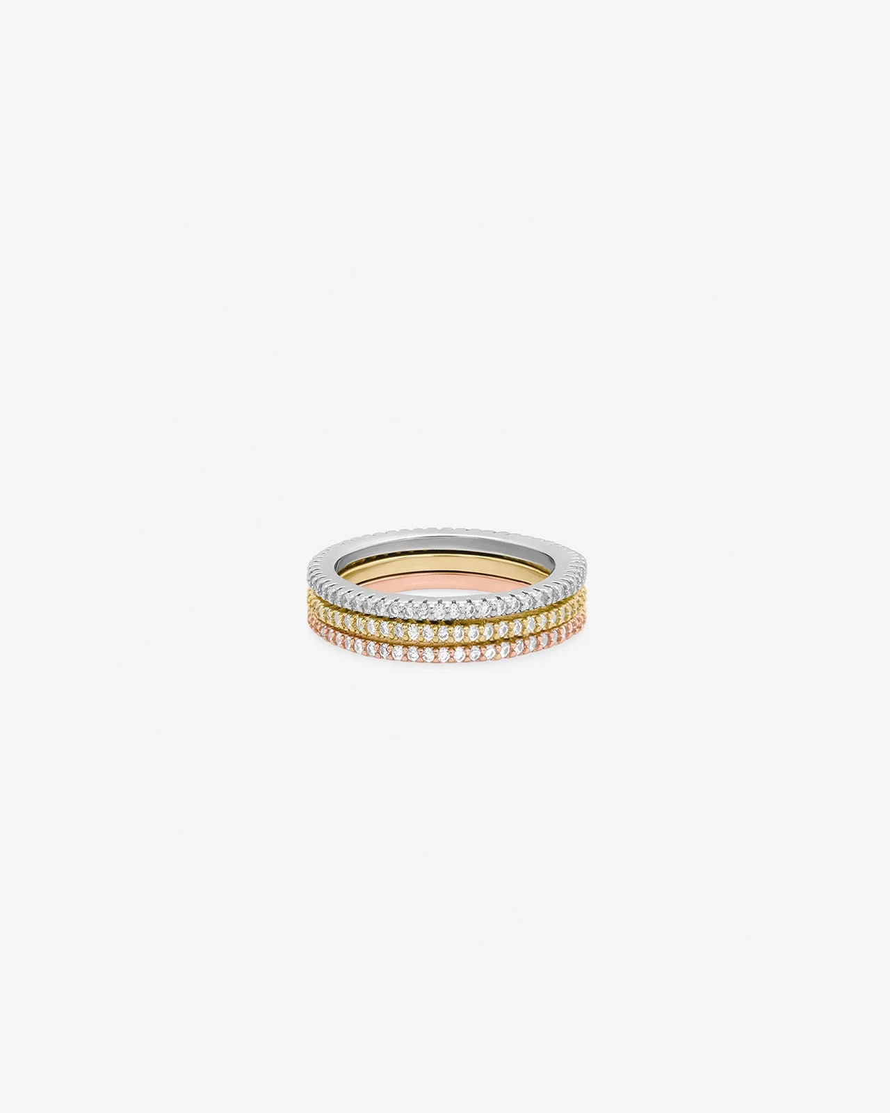 Shashi Gaia Pave Ring Set - 1