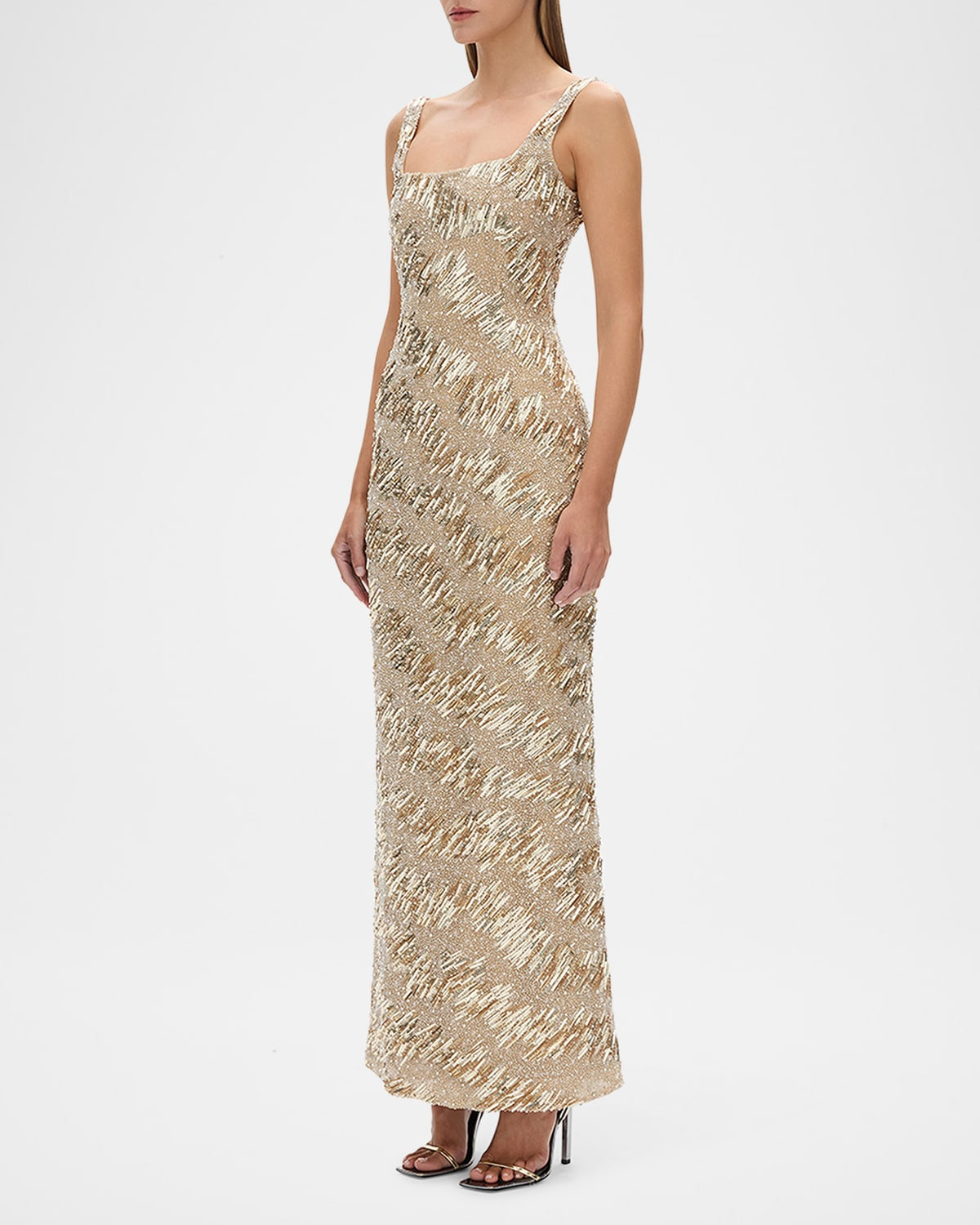 Marcel Embellished Sleeveless Column Gown - 4