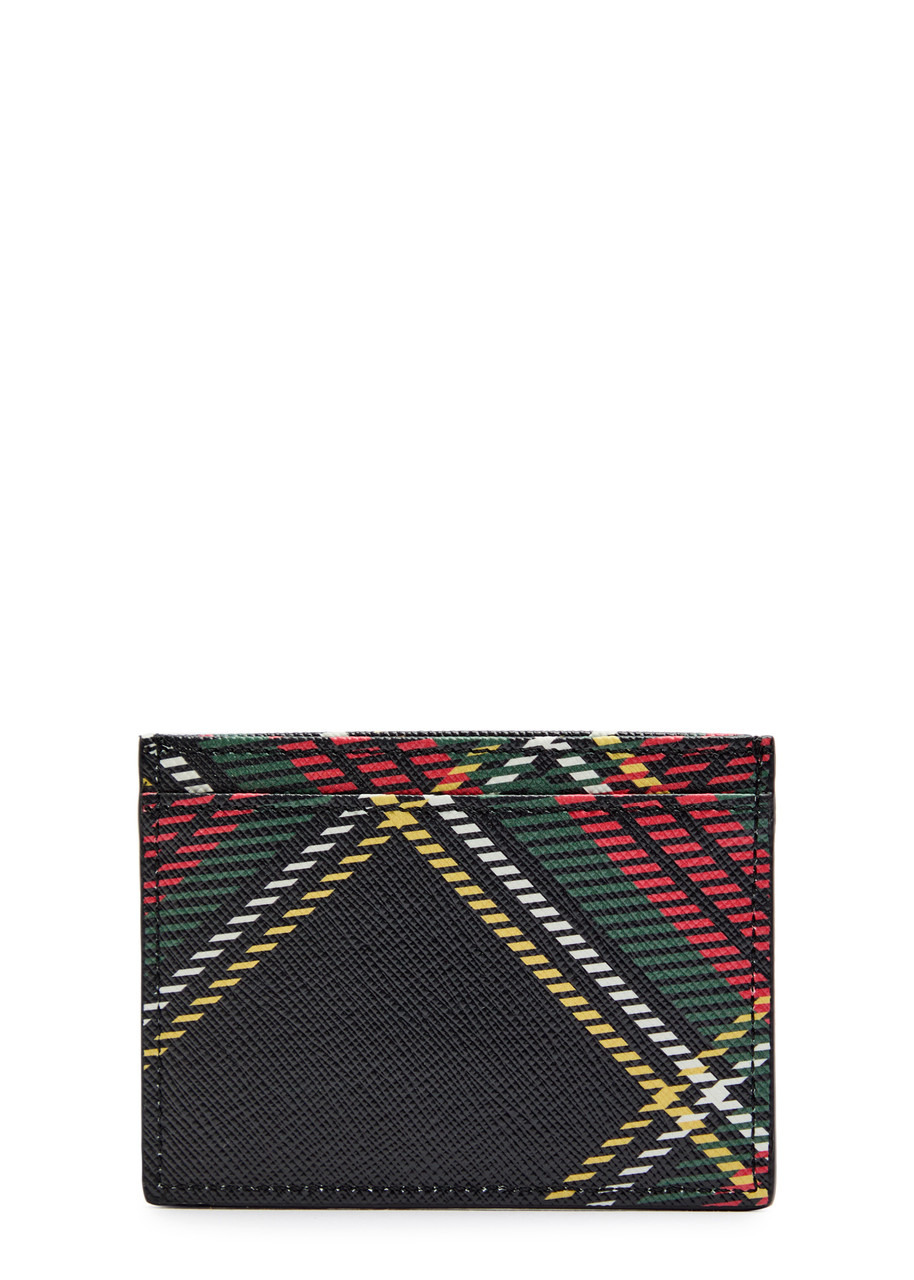 Vivienne Westwood Tartan-print Faux Saffiano Leather Card Holder - 2