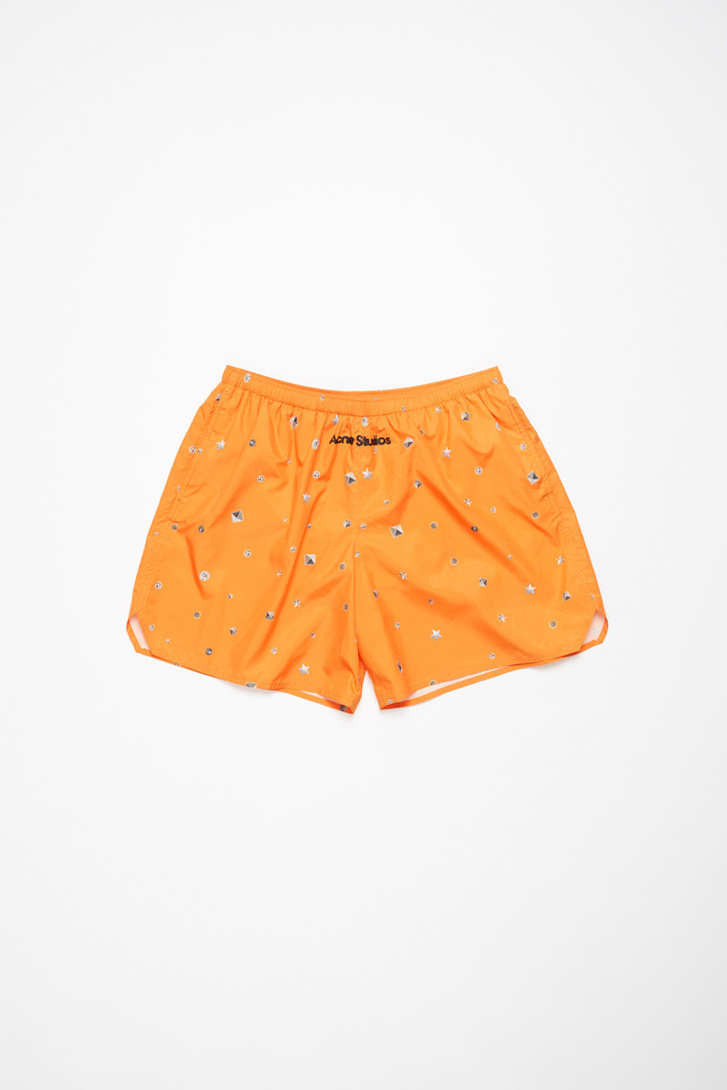 Printed swim shorts - Bright orange 6