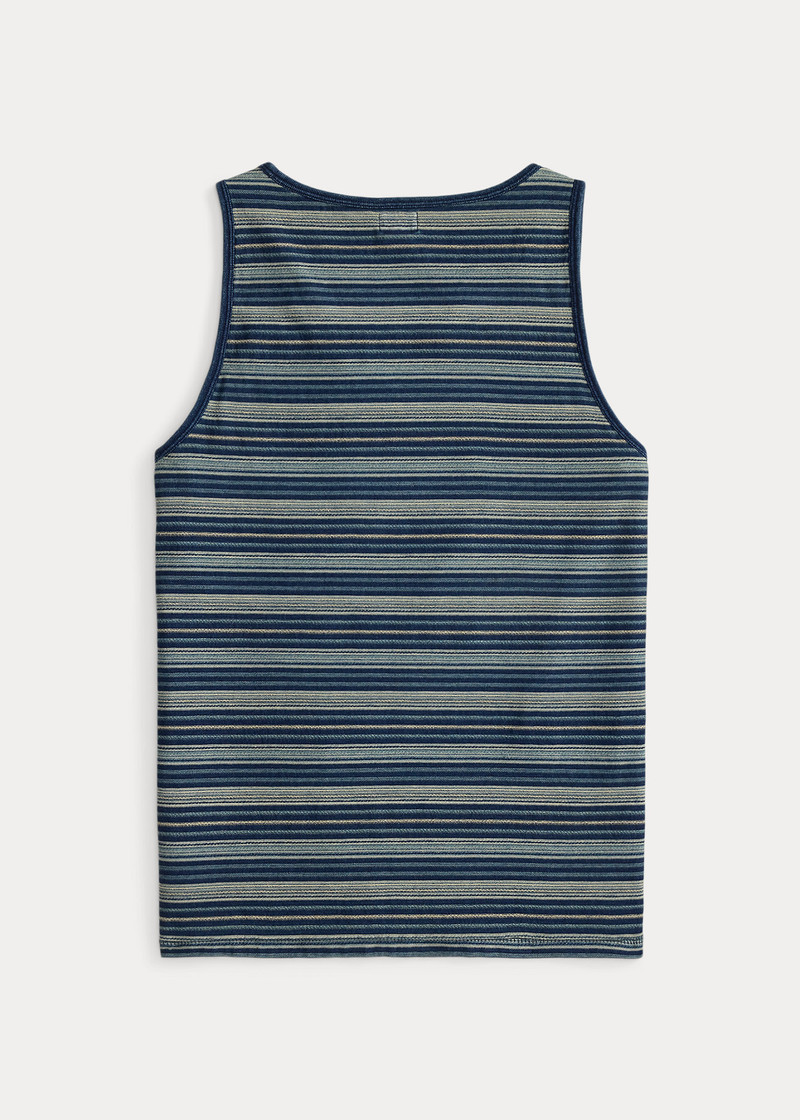 RRL by Ralph Lauren Indigo Striped Jacquard Tank outlook