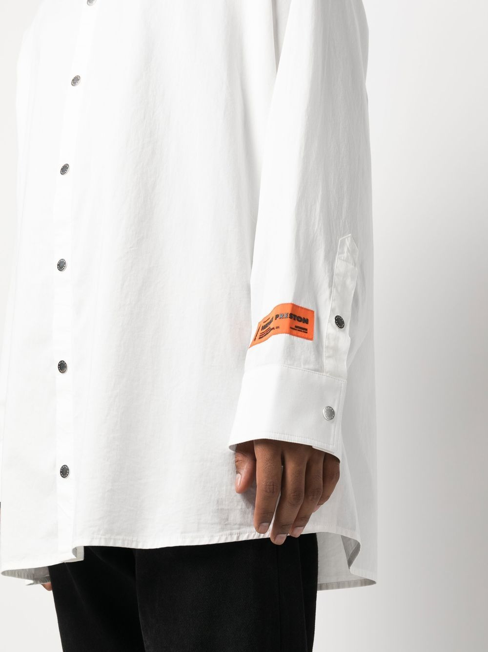 stripe-detail popeline shirt - 5