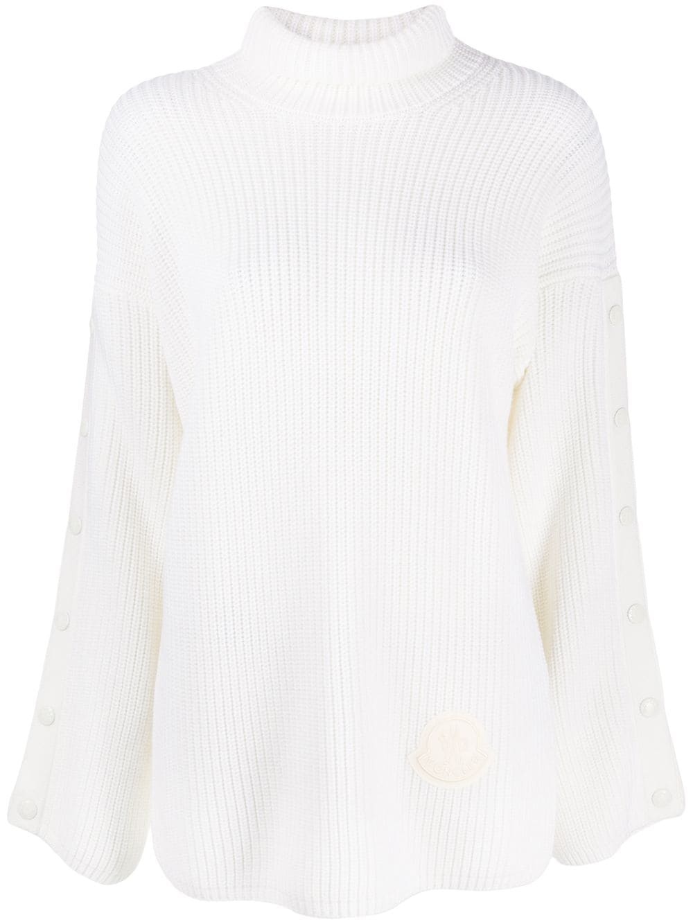 bell sleeves logo patch jumper - 1