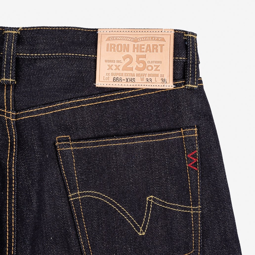 IH-666-XHS 25oz Selvedge Denim Slim Straight Cut Jeans - Indigo - 6
