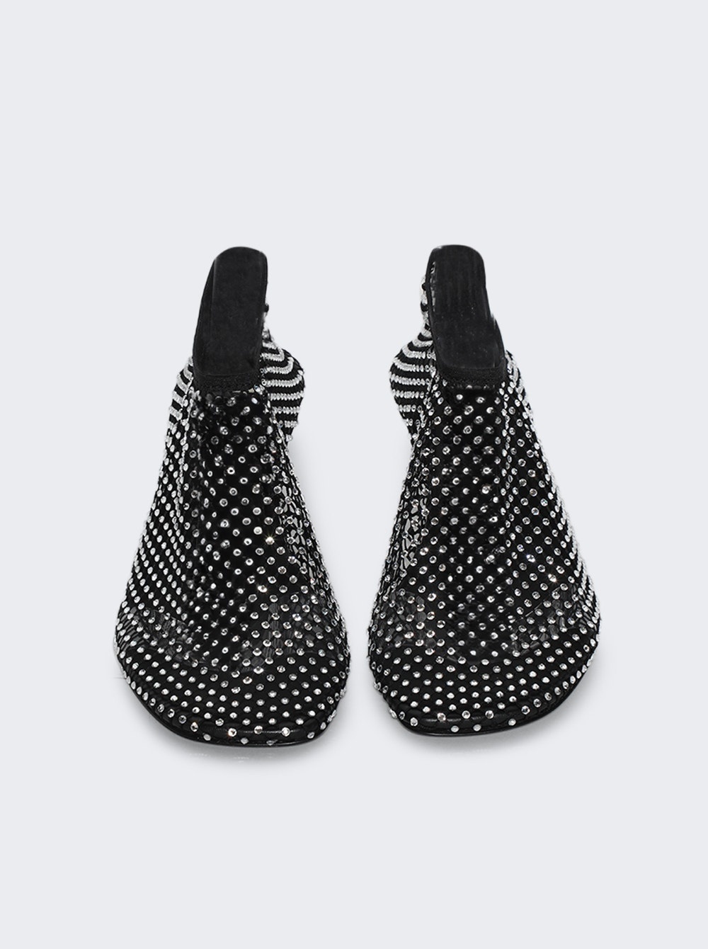 Minette Crystal Mesh Micro Heel Black - 5