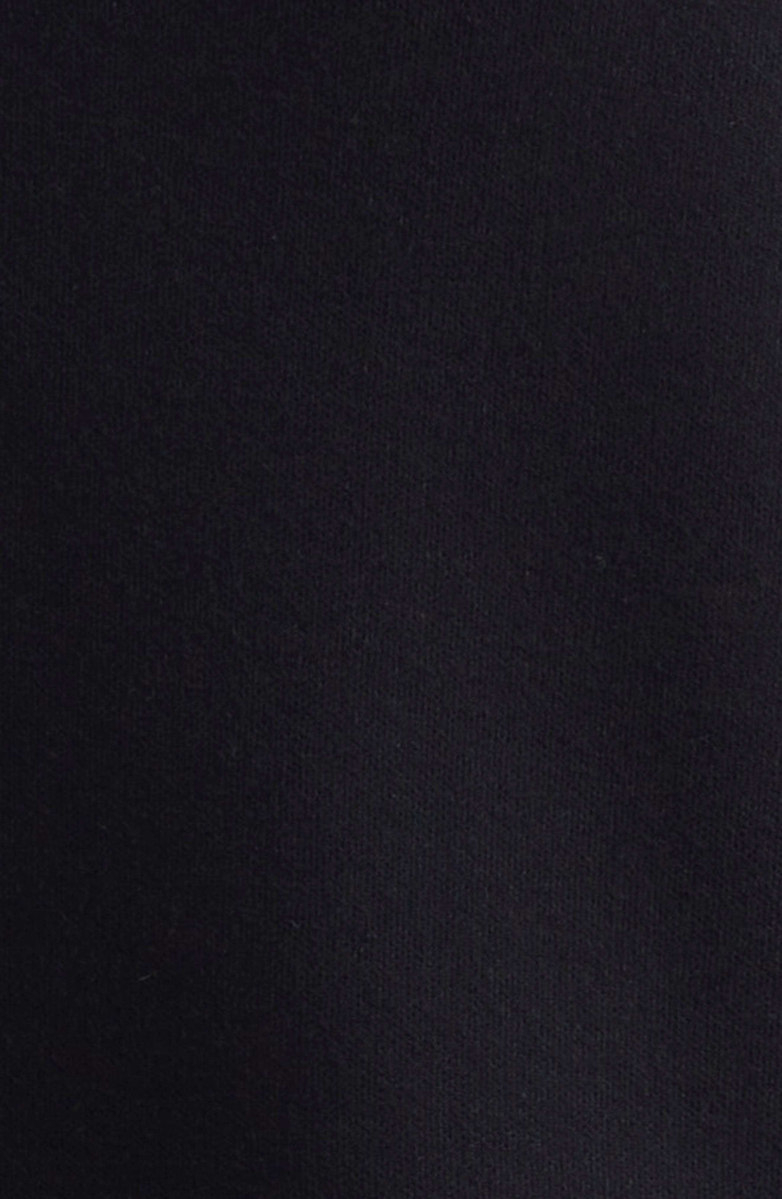 Sacai Sponge Sweat Mixed Media Hoodie in Black/Black 002 at Nordstrom - 7