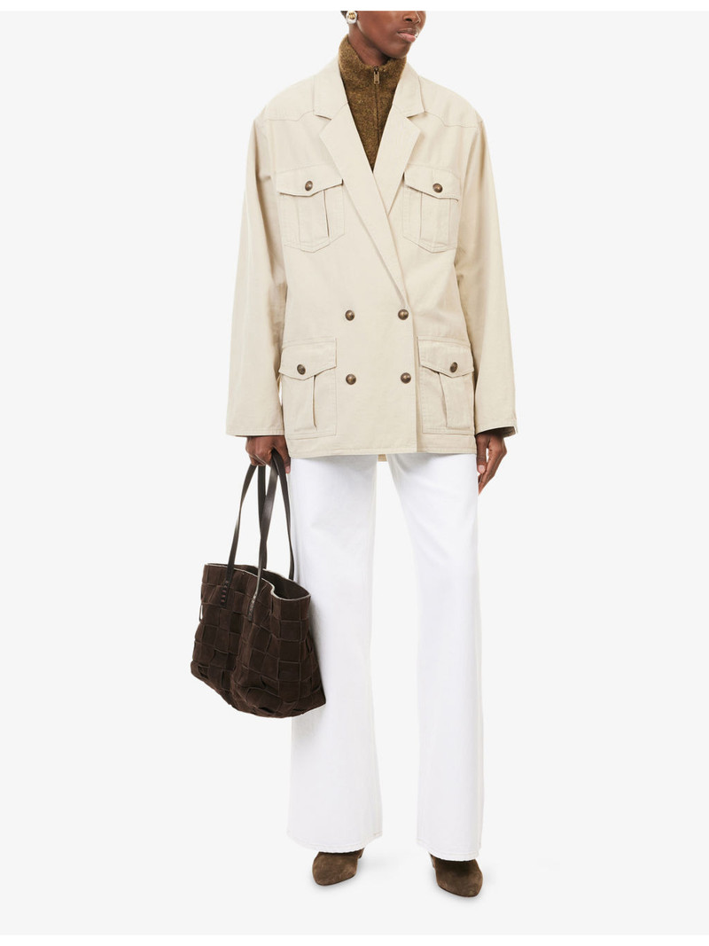 Isabel Marant Étoile Nevala Notch-Lapels Cotton And Linen Jacket outlook