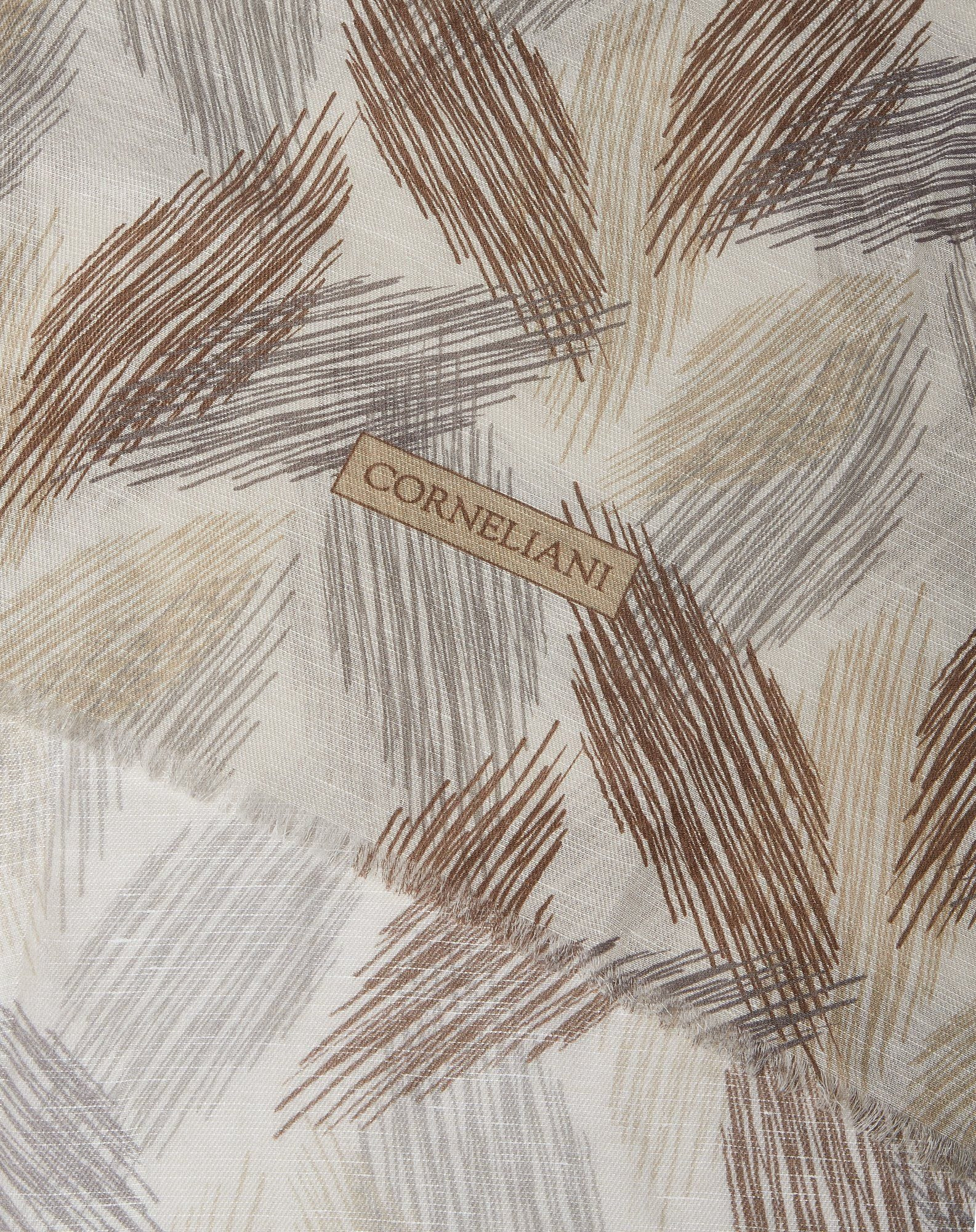 Cotton and linen scarf in natural shades - 3