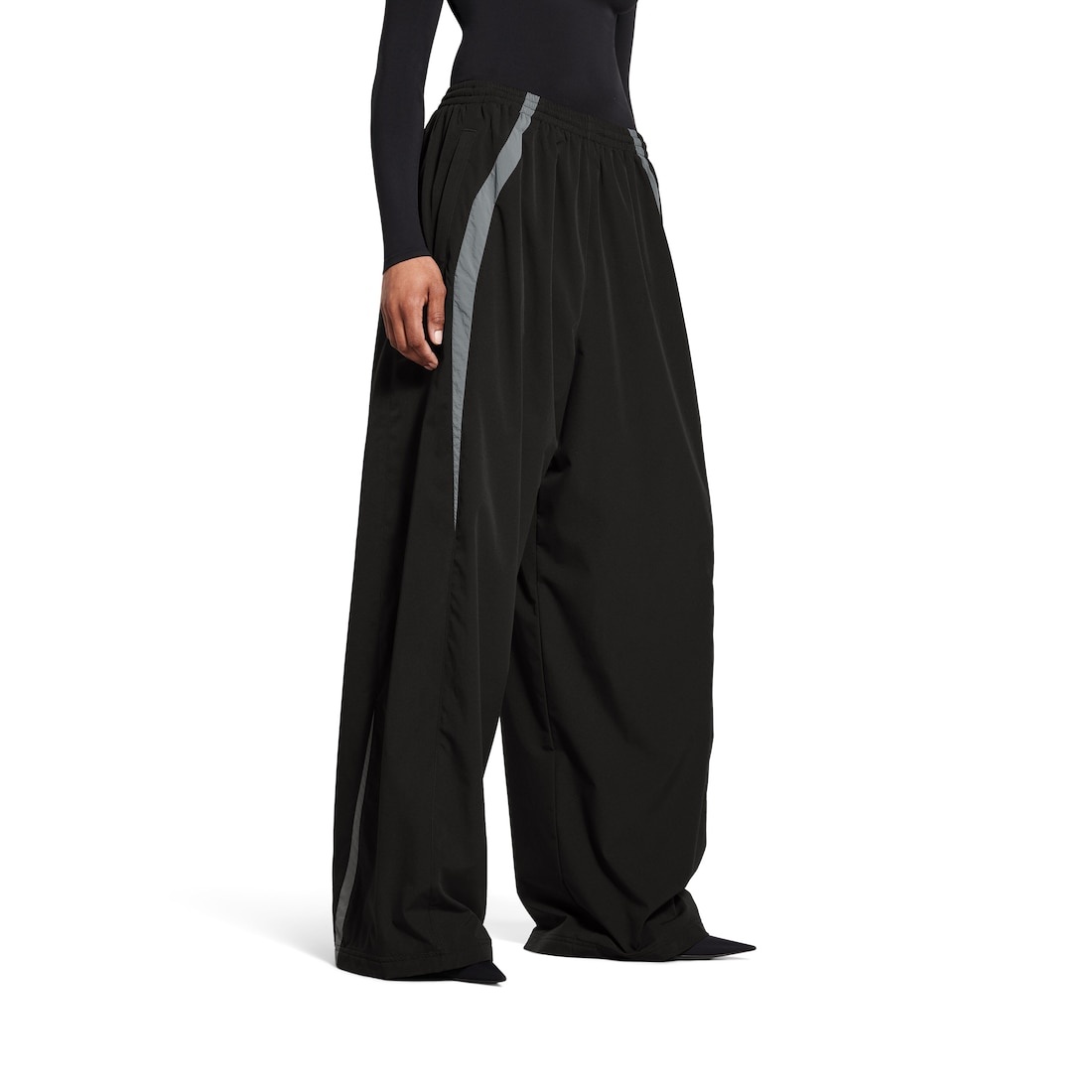 Men's Large Tracksuit Pants in Black/grey - 5