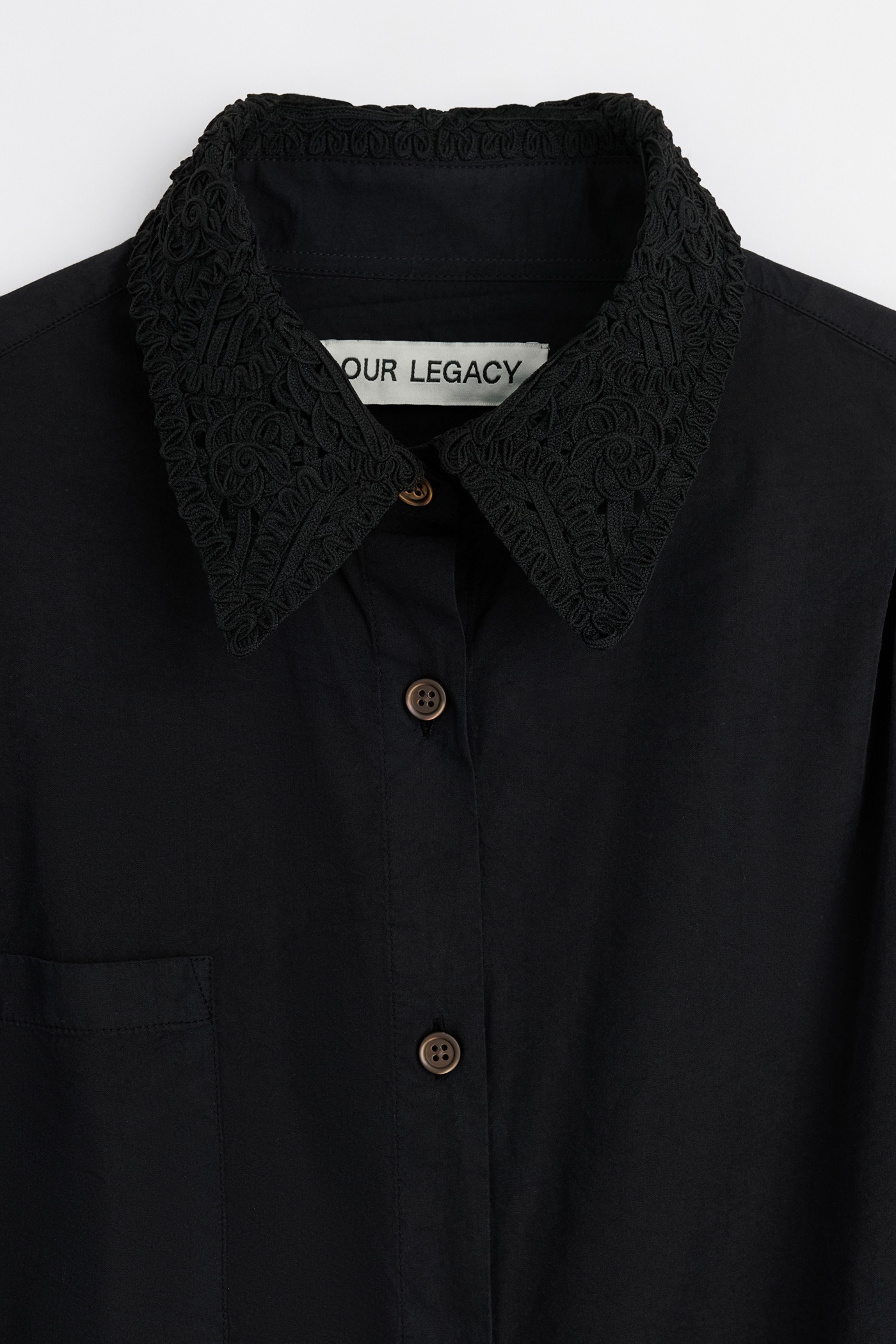 Machine Shirt Black Bleached Cupro Laced - 8