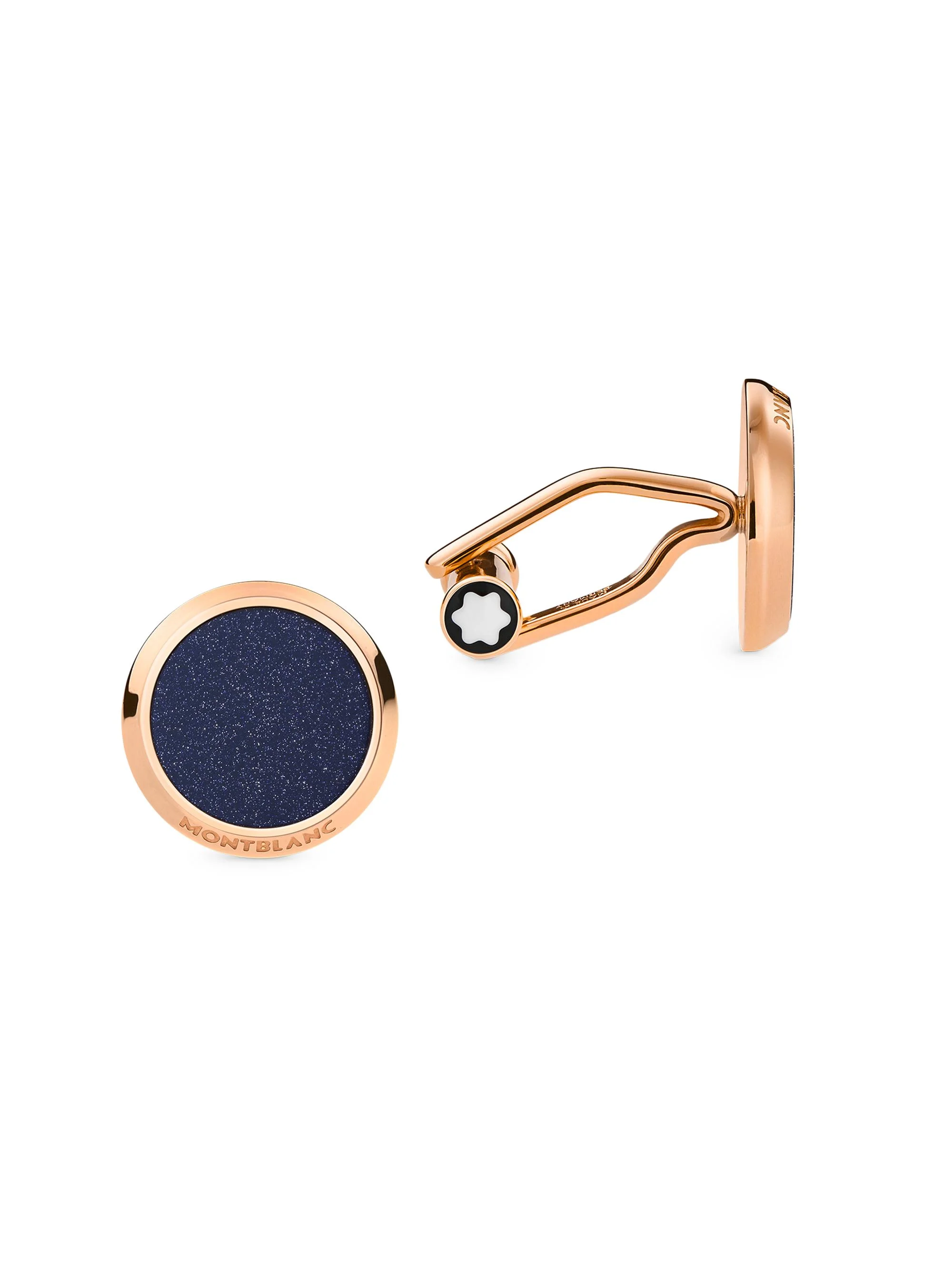 Men's Goldtone Stainless Steel Round Cufflinks - Rose Gold - 1