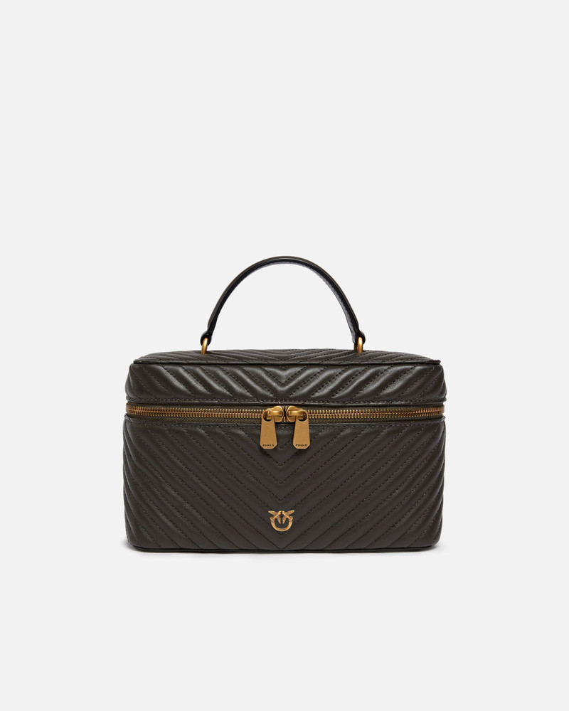 MEDIUM BEAUTY CASE WITH SHOULDER STRAP IN CHEVRON NAPPA 1