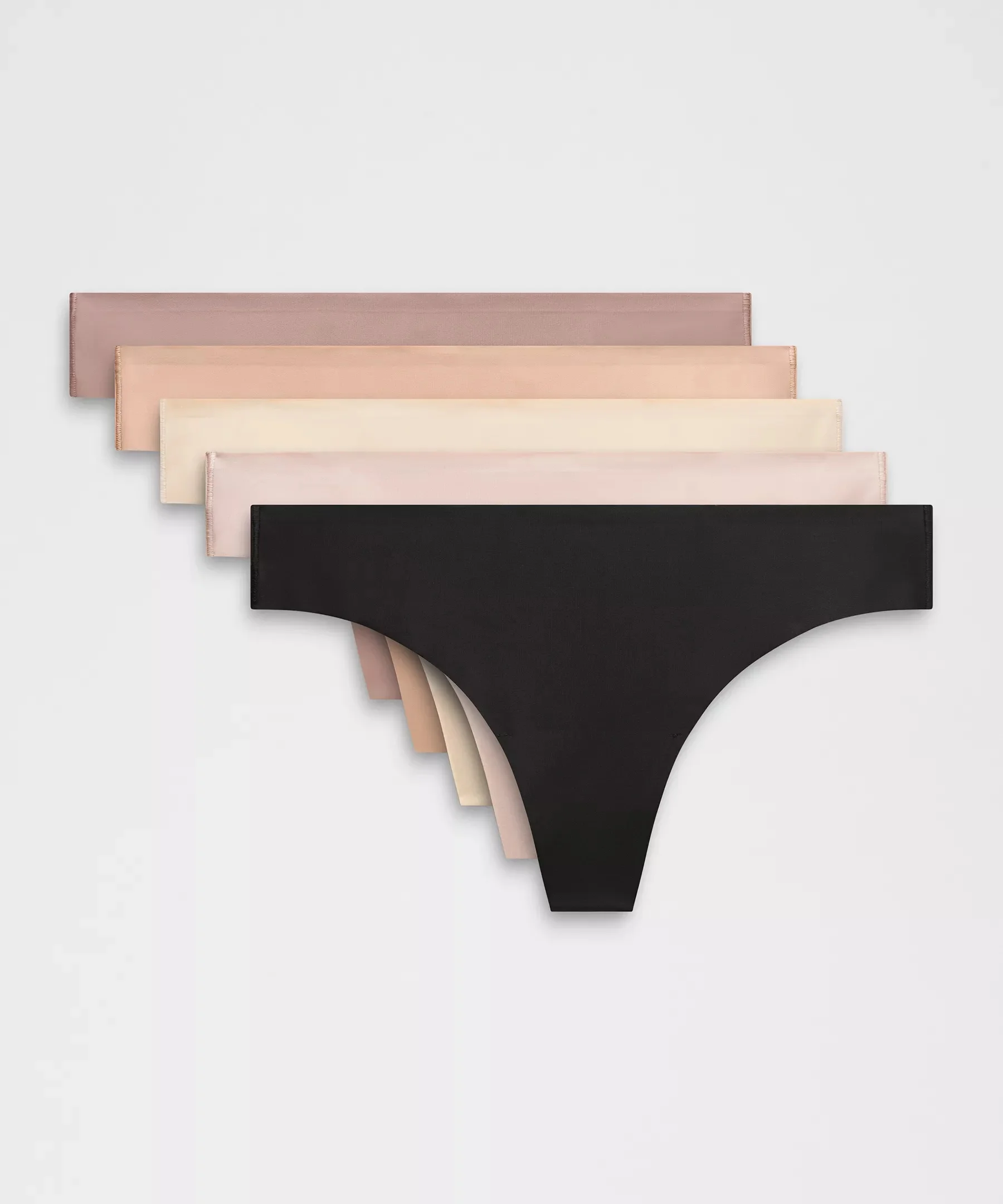 InvisiWear Mid-Rise Thong Underwear *5 Pack - 1