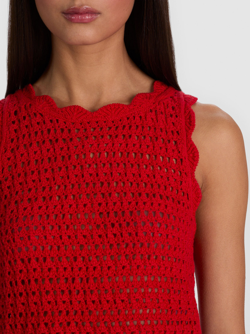AMITY CROCHET TANK - CHILI PEPPER 4