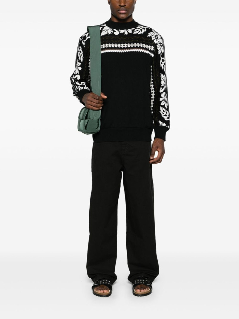 sacai fair-isle intarsia-knit jumper outlook