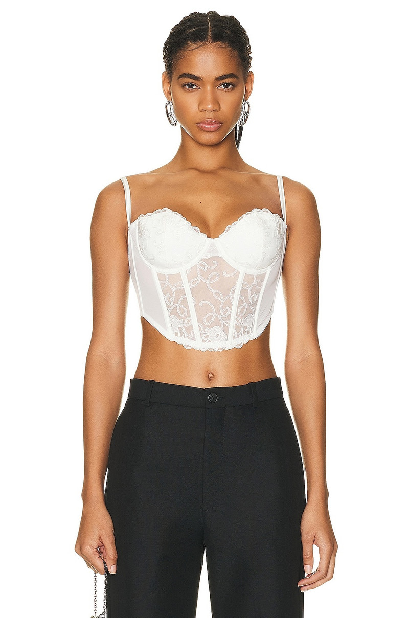 Bella Embroidery Open Back Bustier 1
