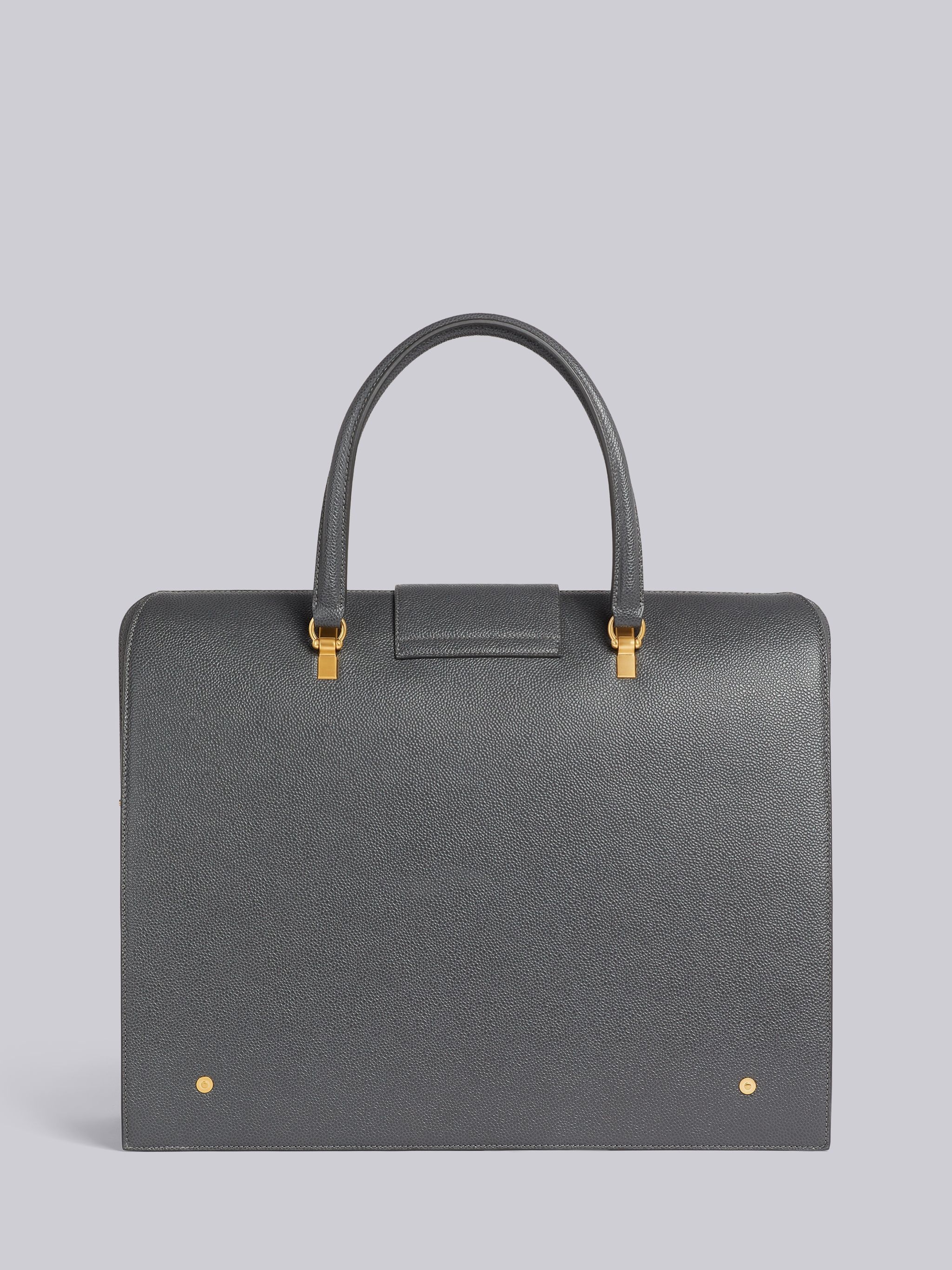 Dark Grey Pebble Grain Leather Mr. Thom Bag - 4