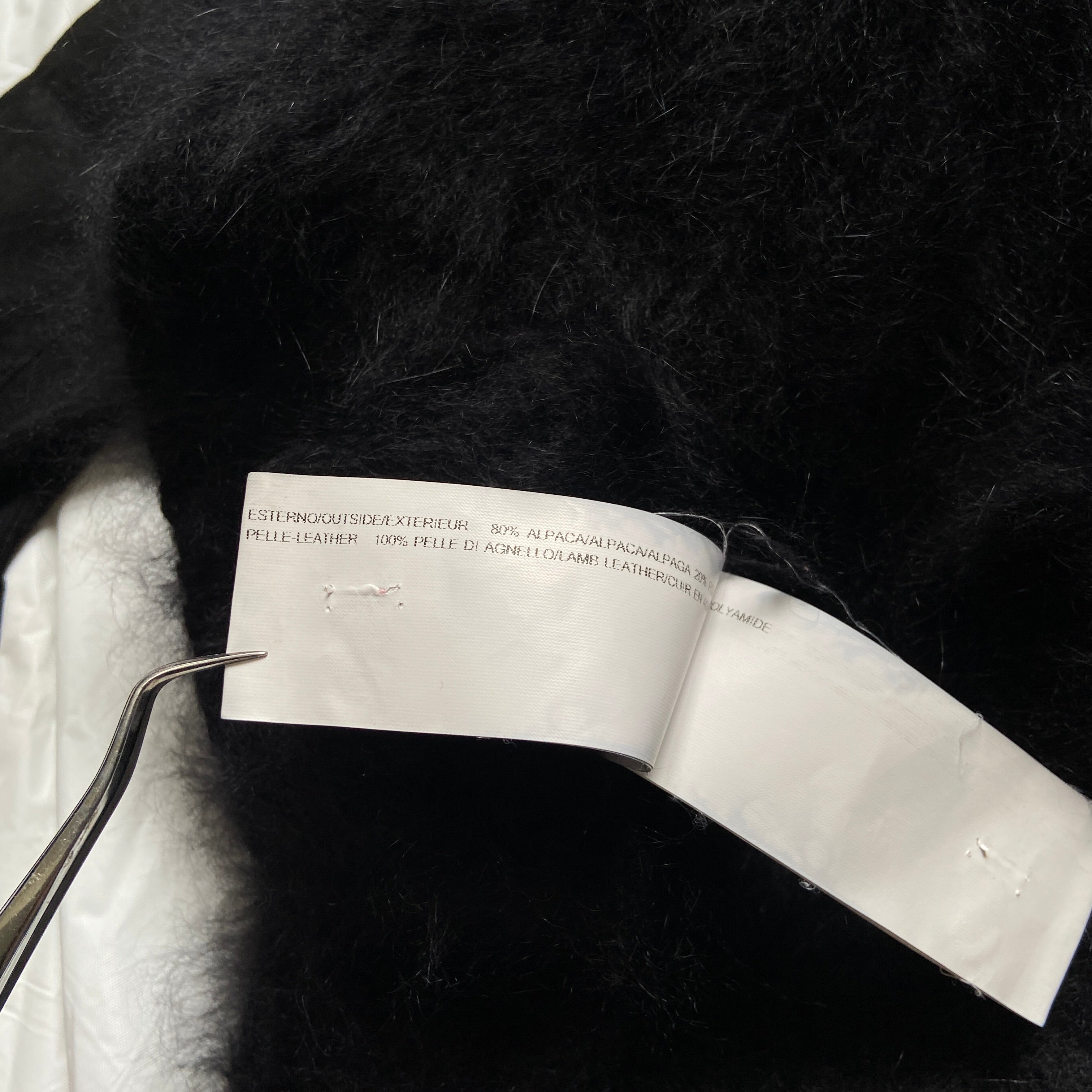 Rick Owens falll 2013 monster alpaca wool hair leather sleeves sweater S - 11
