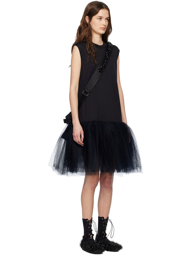 Black Relaxed Ballet Tutu Midi Dress 2