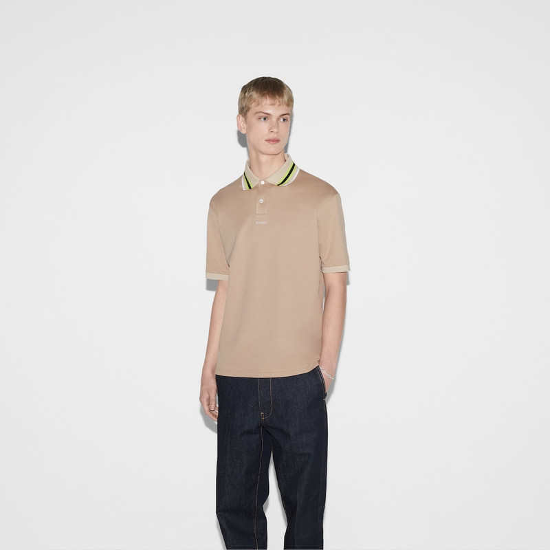 Cotton polo shirt with embroidery 6