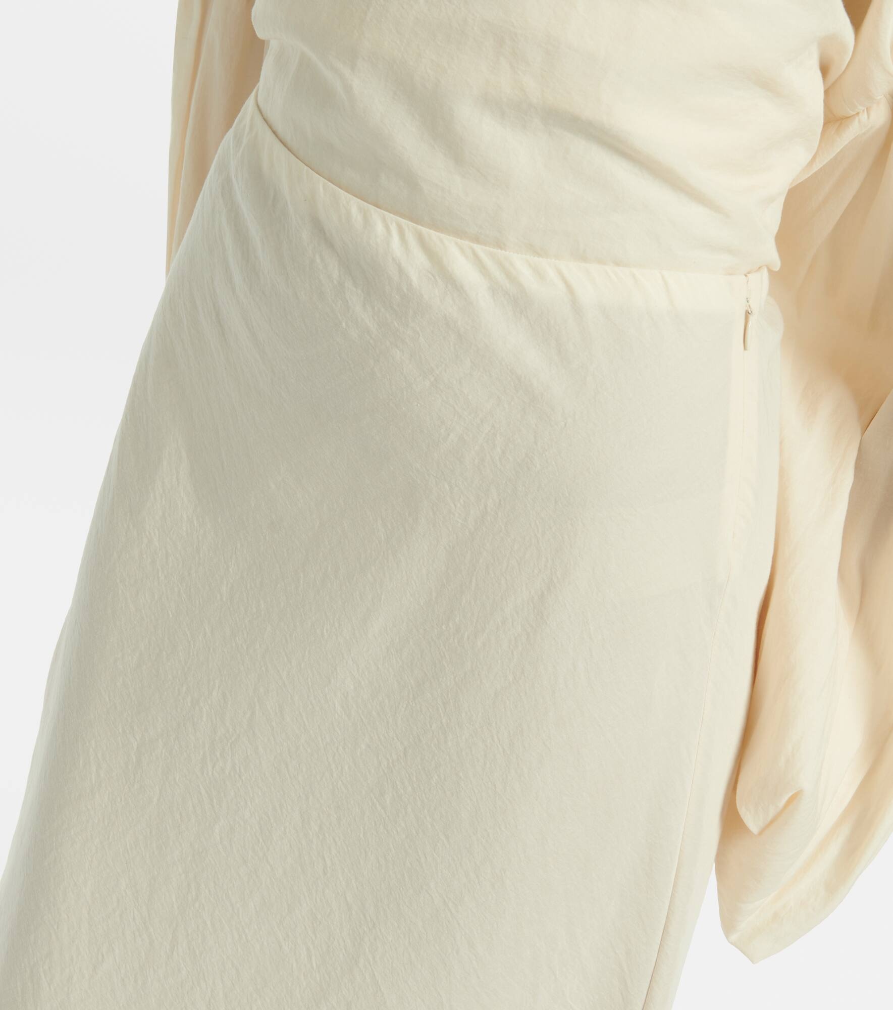 Mauva silk and cotton organza maxi skirt - 4