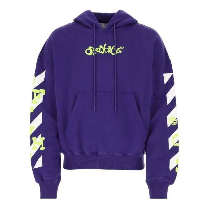 오프 화이트 반대 화살표 Boxy Hoodie 'Purple/Lime 이름 * - 1