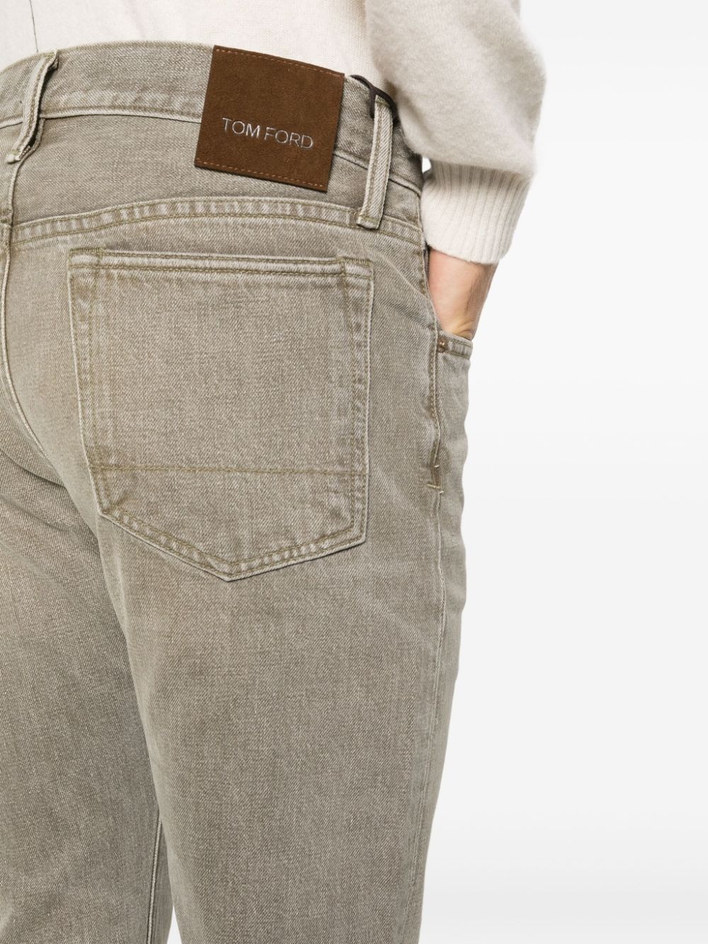 logo-patch slim-fit jeans - 5