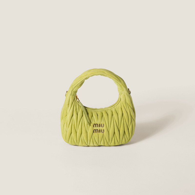 Wander matelassé suede bag 1