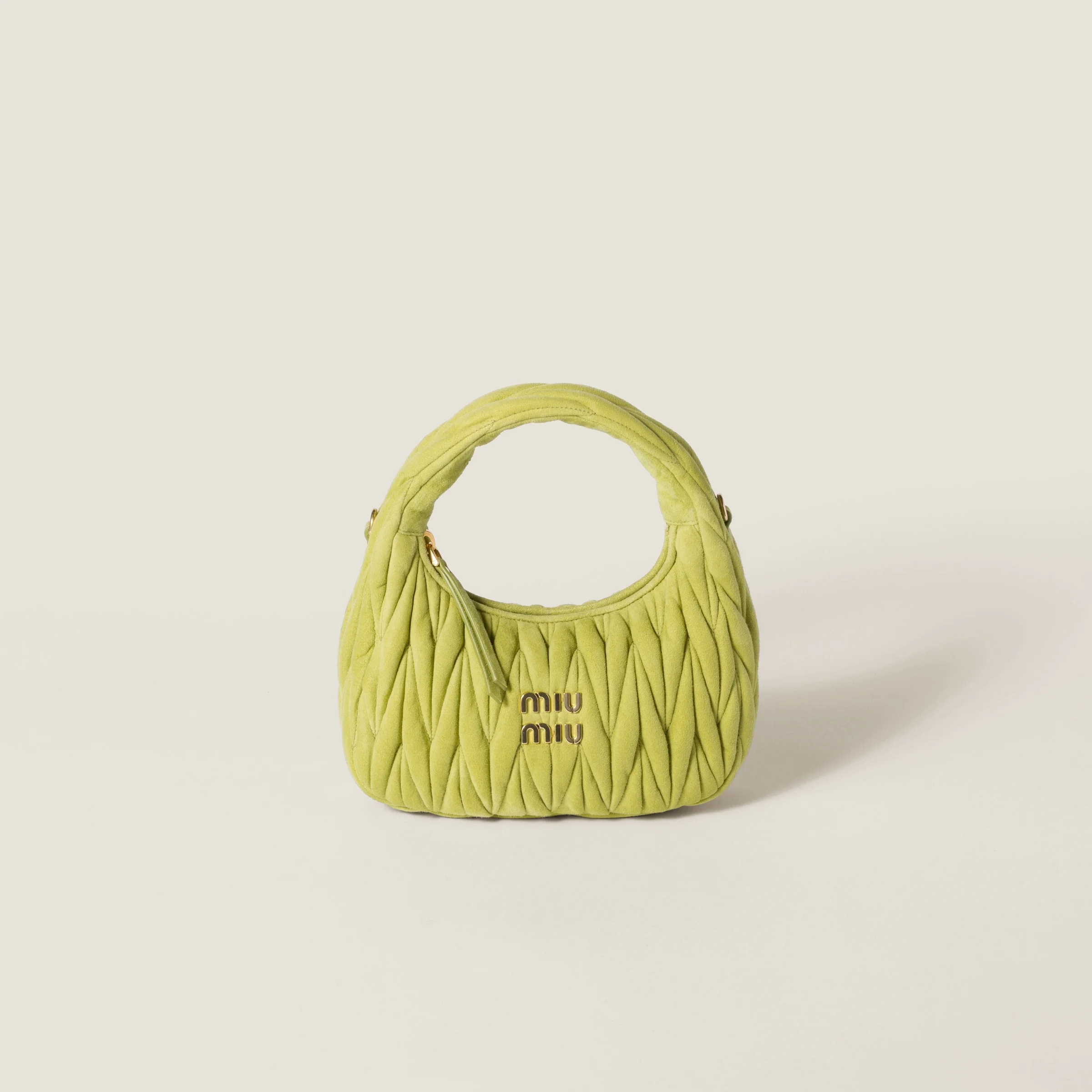 Wander matelassé suede bag - 1