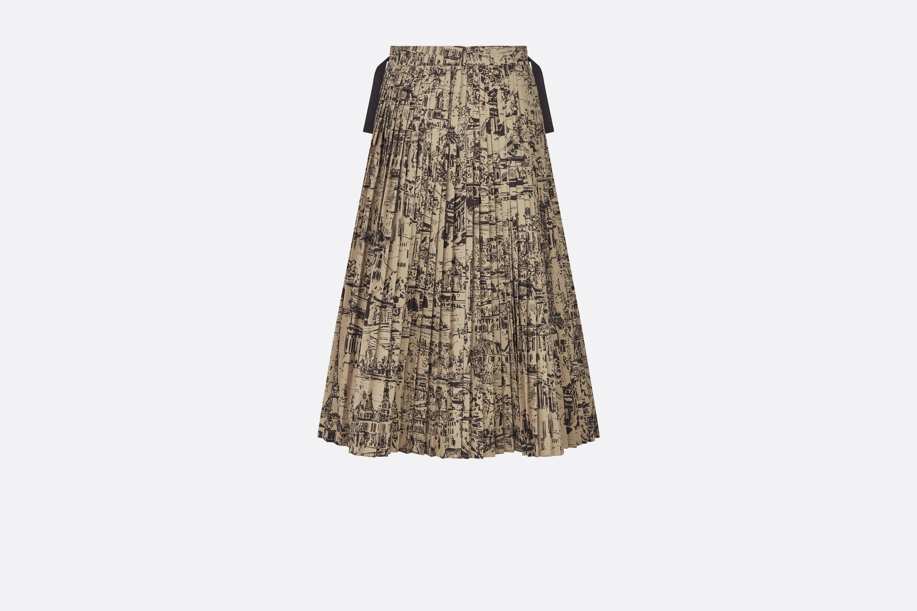 Pleated Mid-Length Skirt - 2