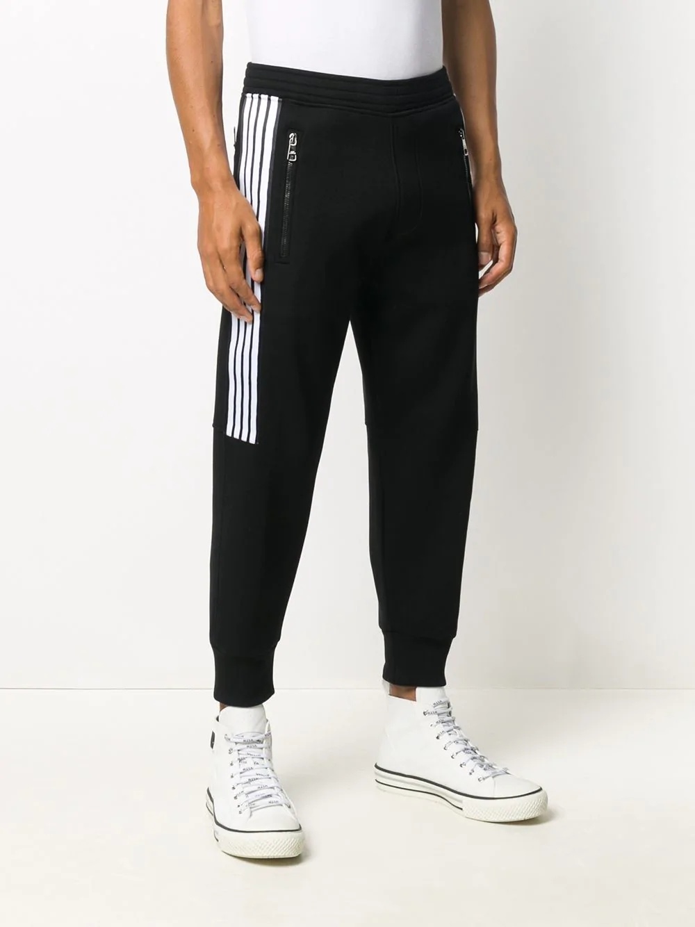 embroidered logo patch track pants - 3