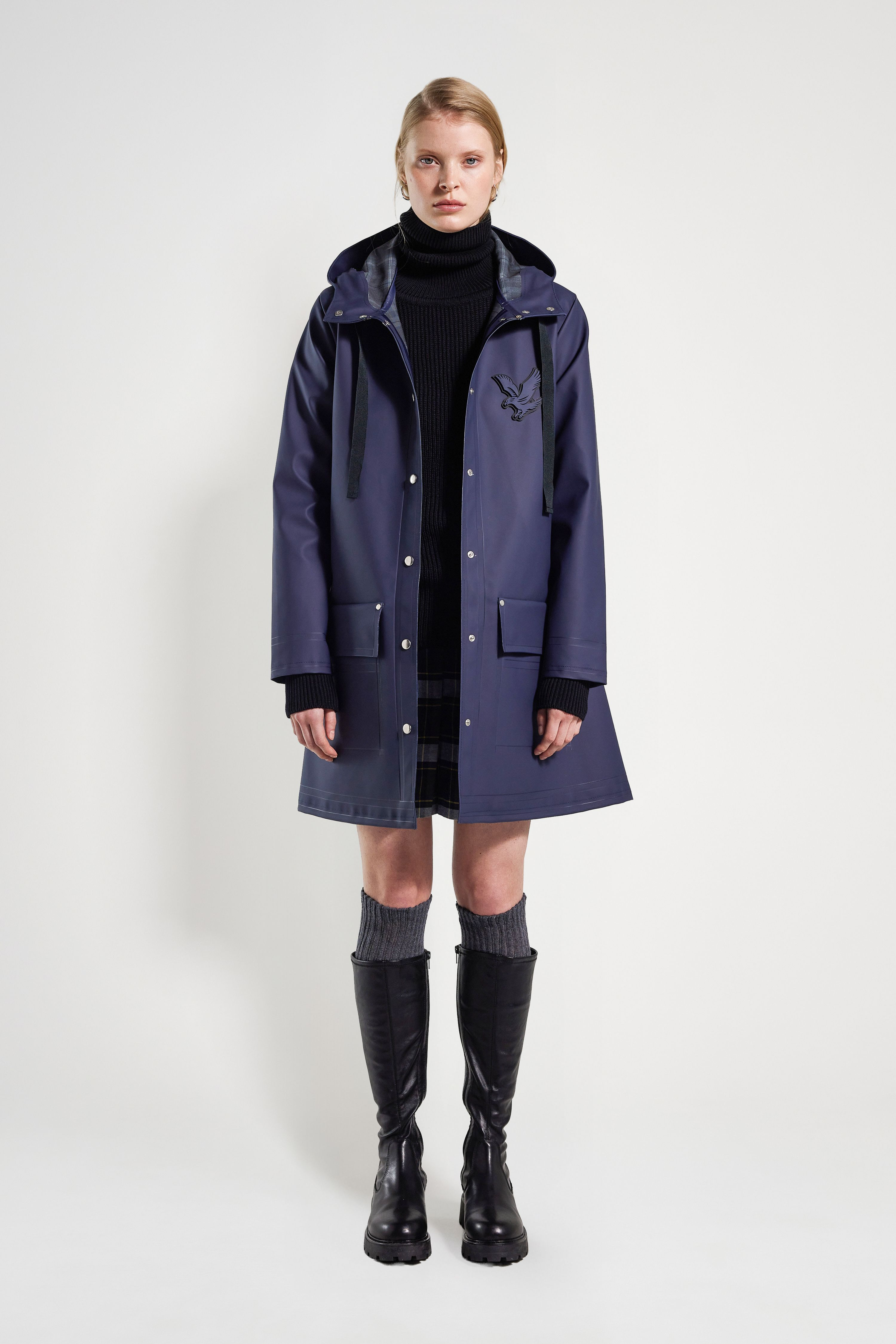 Women's Raincoat Navy - 2