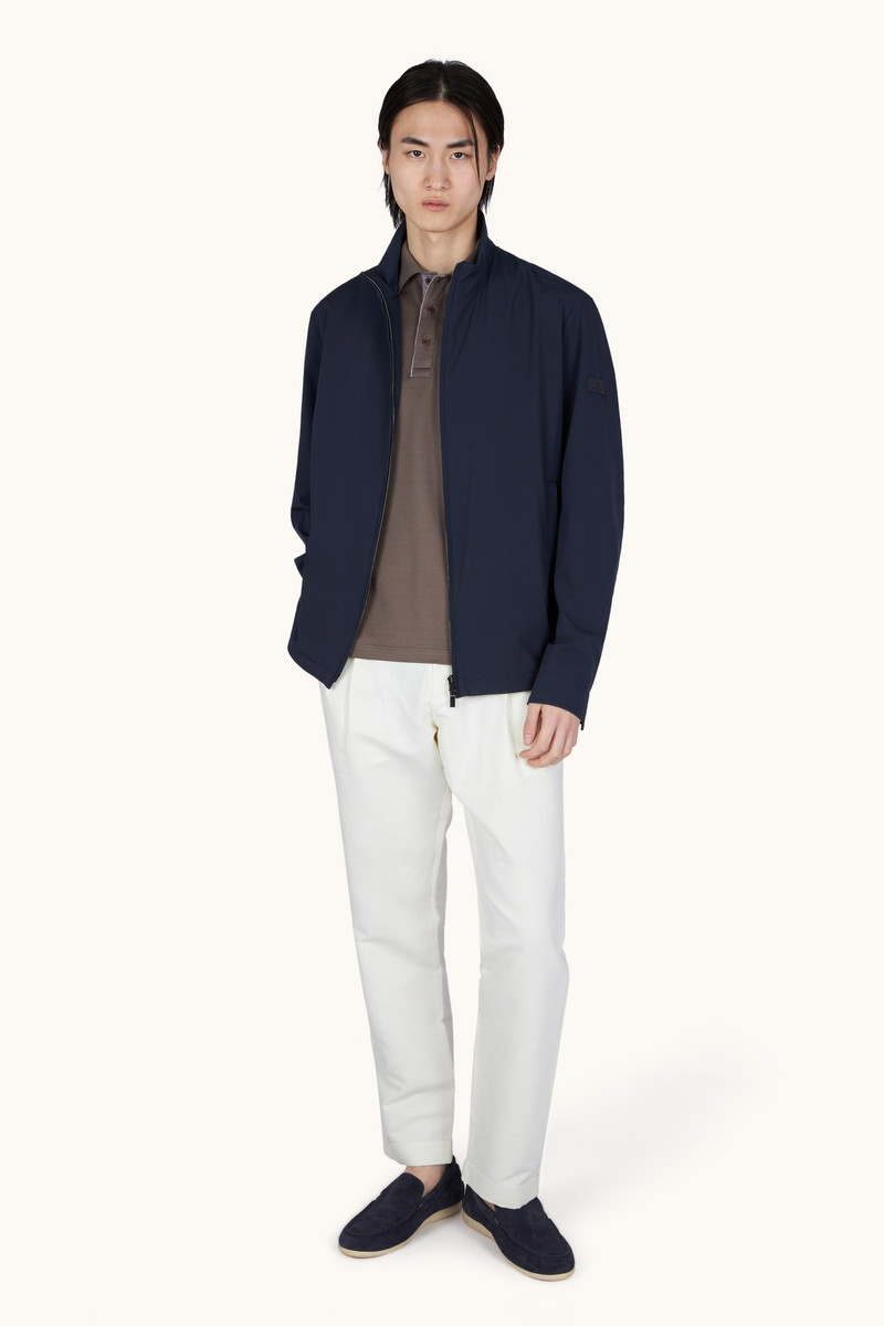 Paul & Shark POLO SHIRT IN DOUBLE MERCERISED COTTON JERSEY WITH LINEN DETAILS outlook