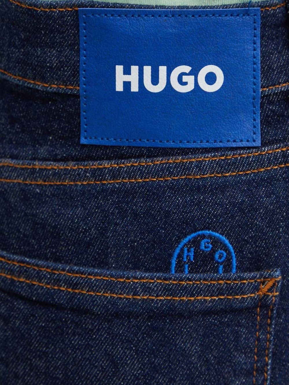 high-waisted logo-plaque jeans - 4