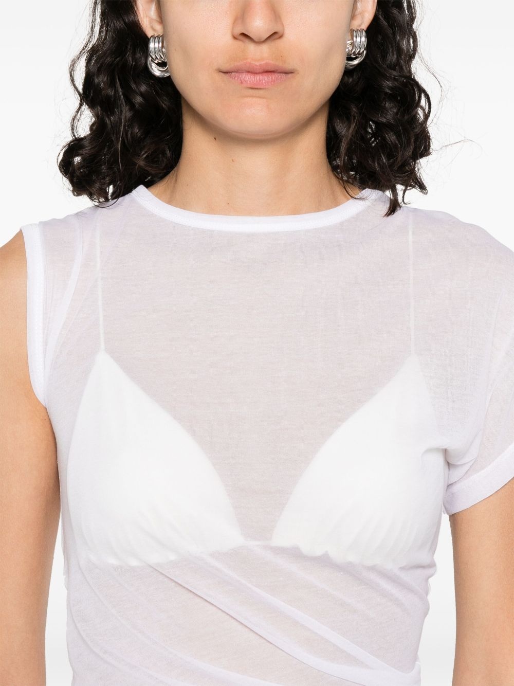 semi-sheer T-shirt - 5