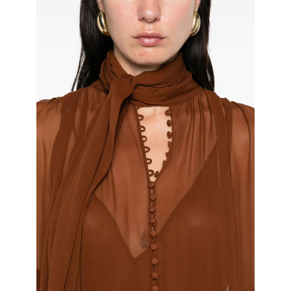 Saint Laurent Brown Dresses - Day Dresses Women - 2