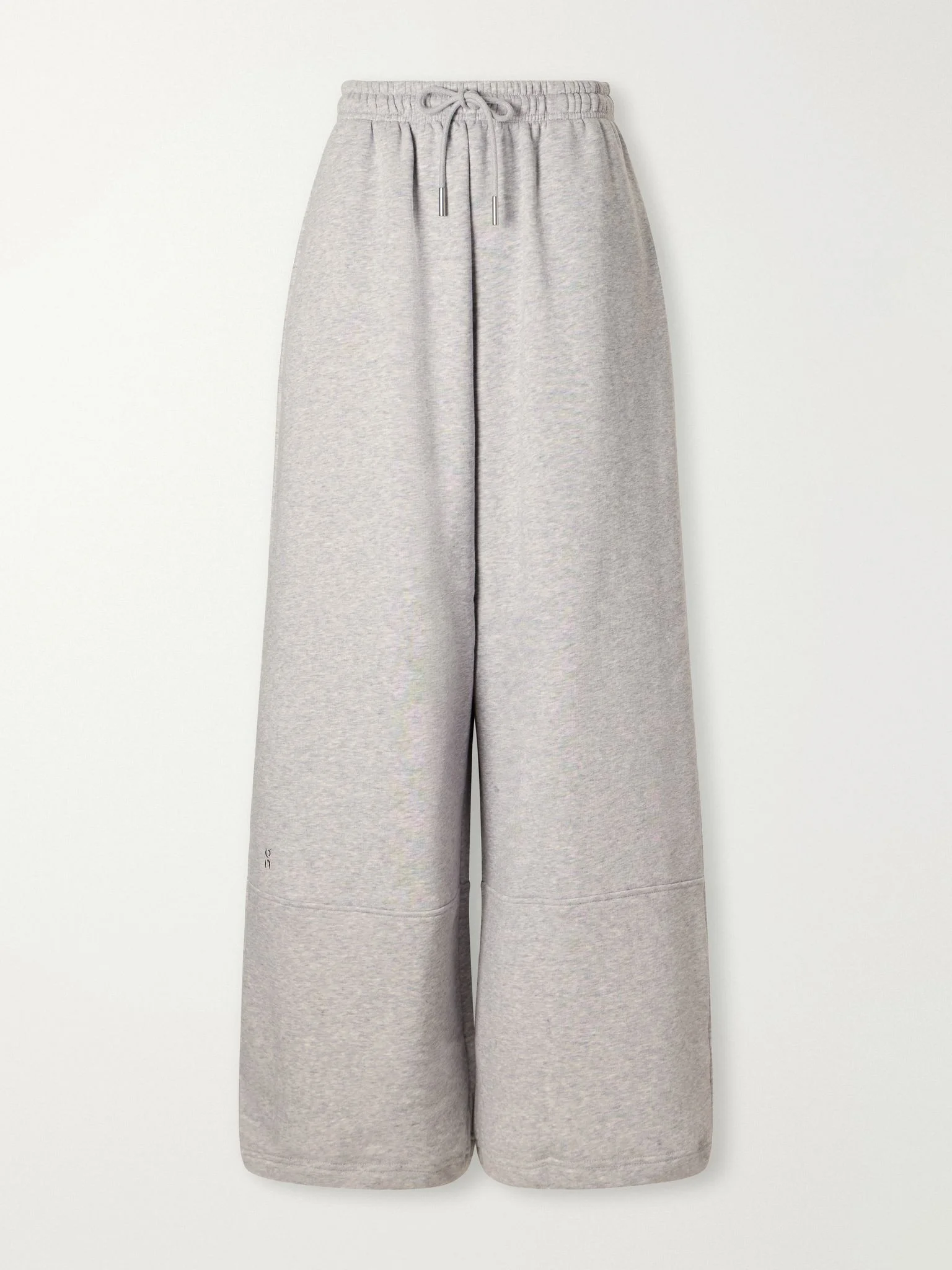 + Zendaya paneled organic cotton-blend jersey wide-leg sweatpants Light gray - 1