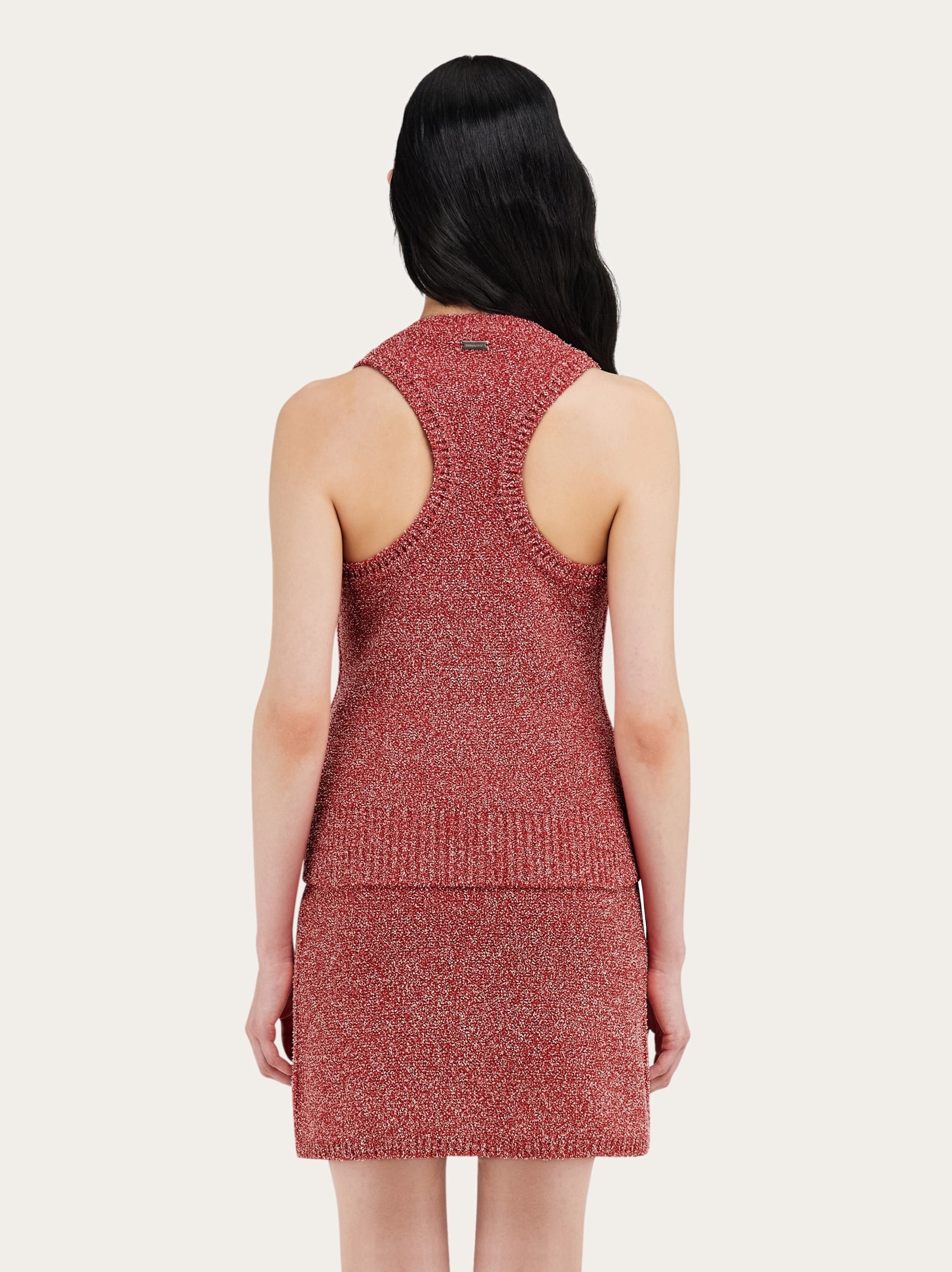 Bouclé V-neck tank - 3