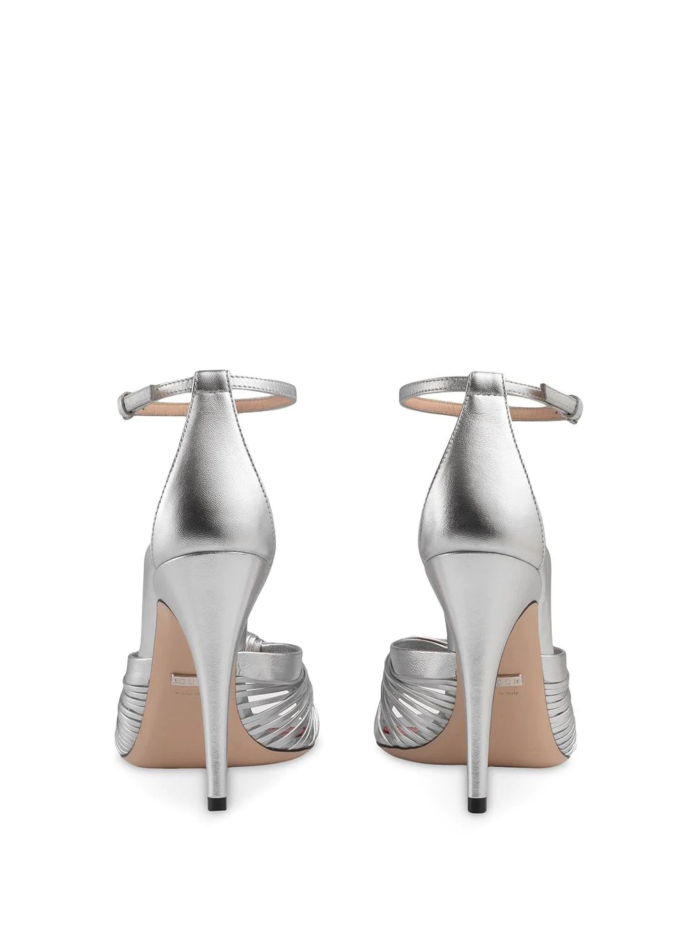 Metallic leather sandal - 3