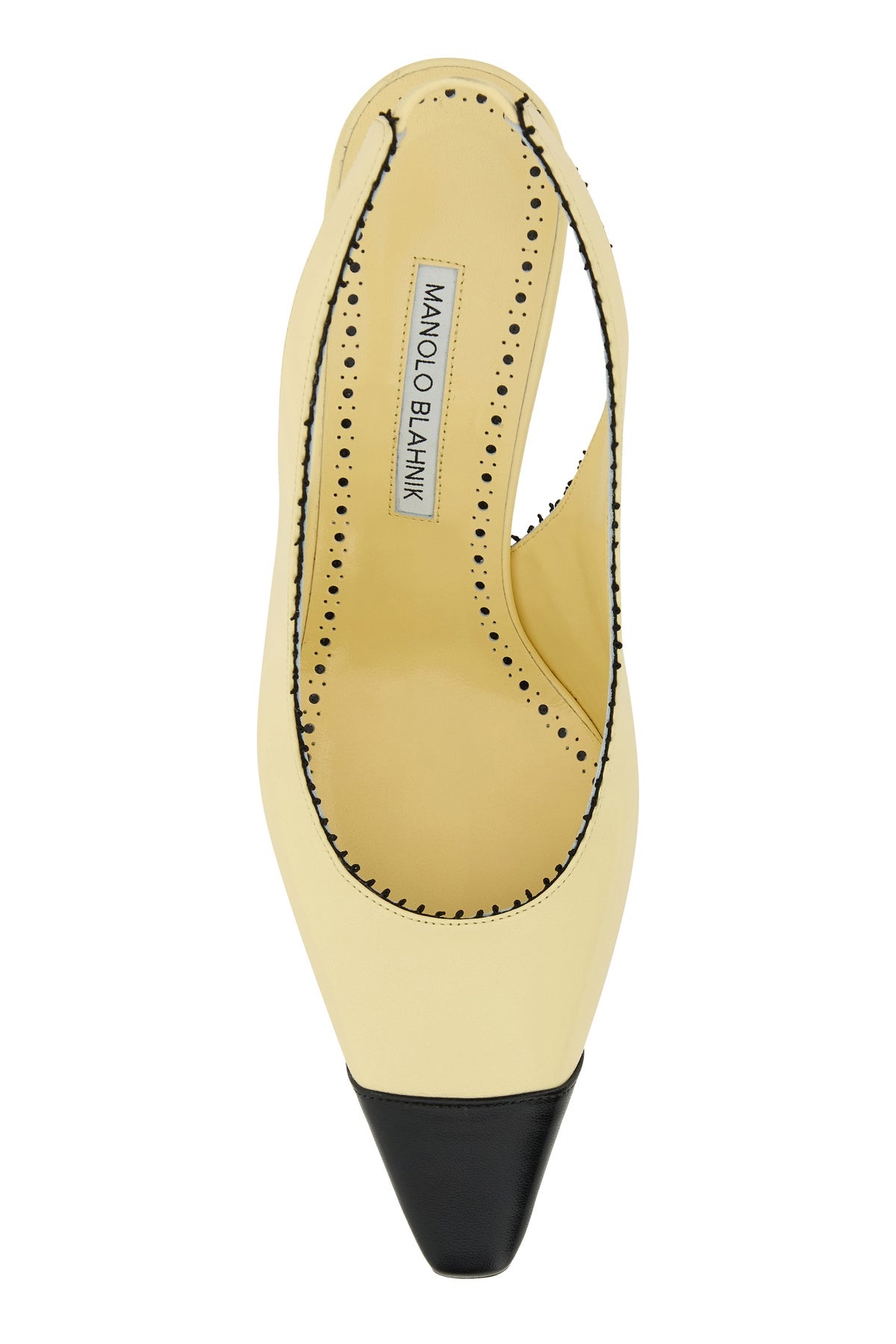 Pastel yellow nappa leather Gaius pumps - 4