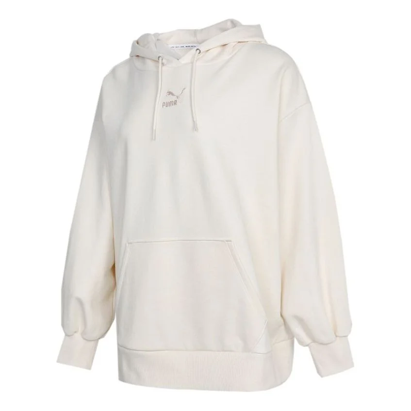 (WMNS) PUMA Classics Oversized Hoodie 'White' 532283-99 - 1