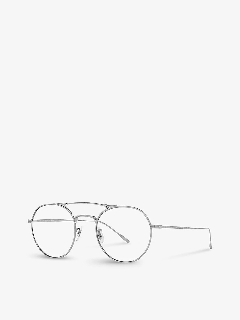Oliver Peoples OV1309ST Reymont round-frame titanium optical glasses outlook