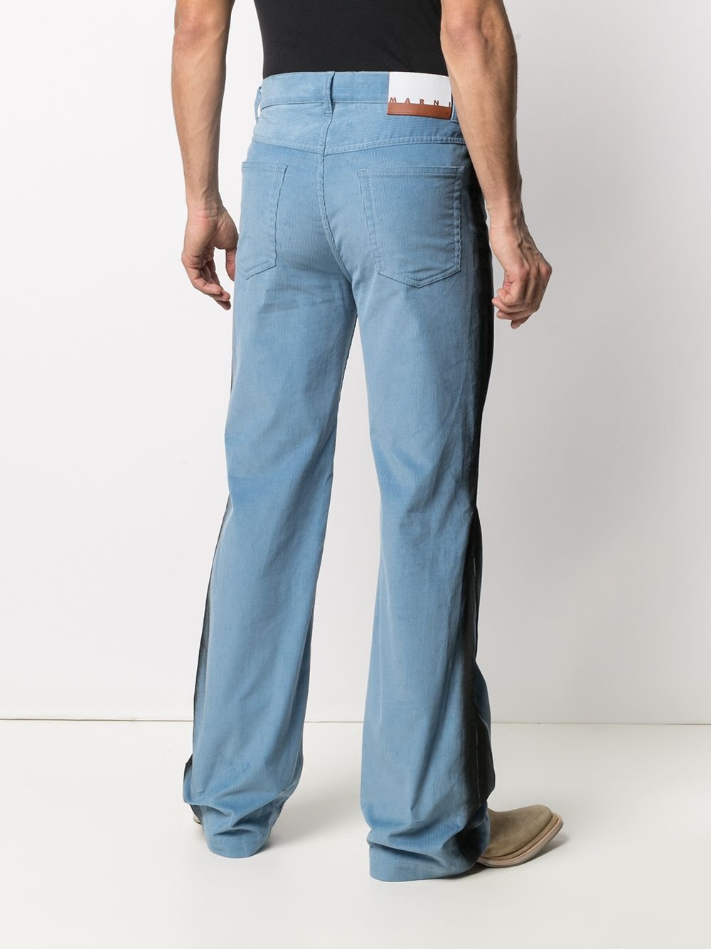 side-stripe straight-leg jeans - 4