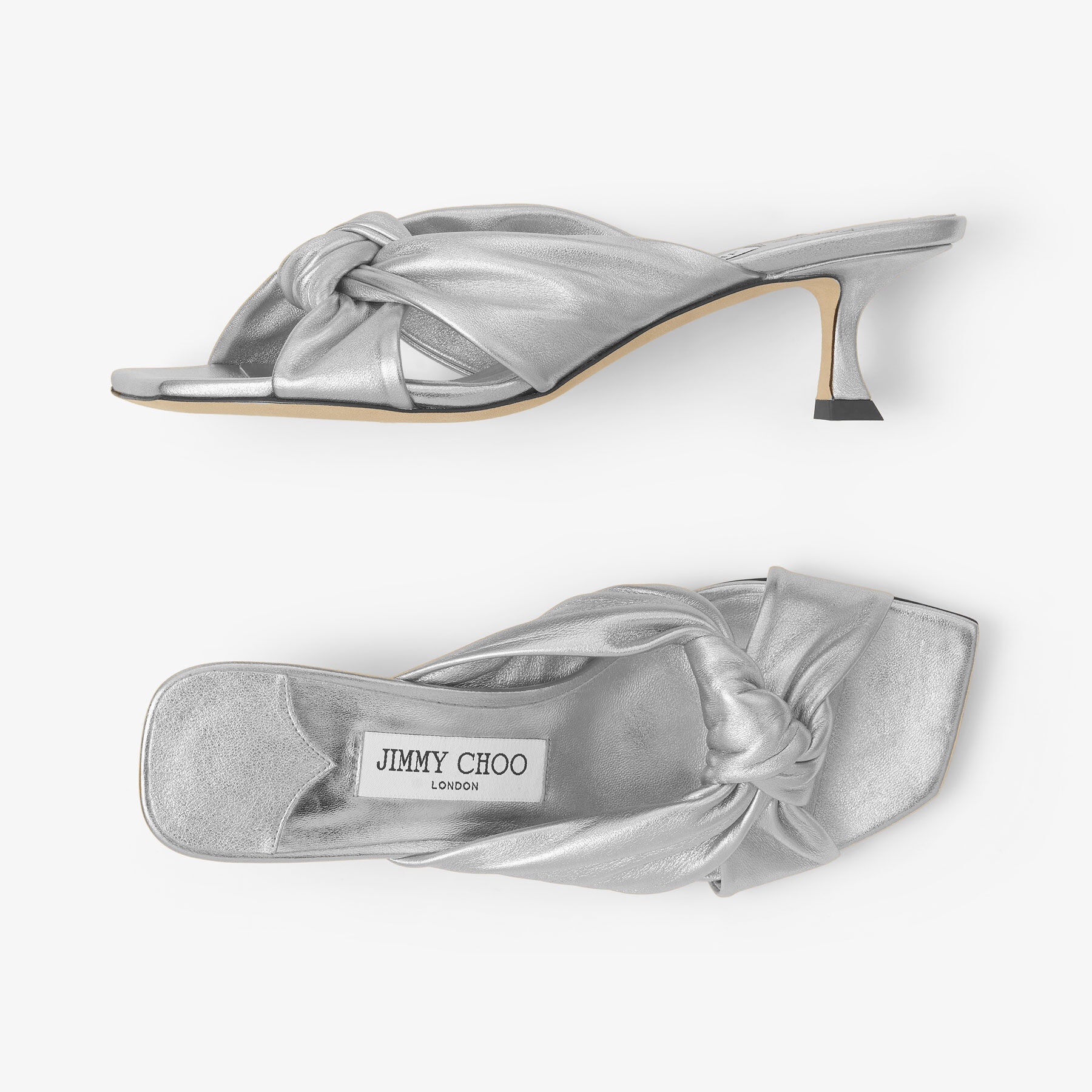 Avenue 50
Silver Metallic Nappa Mules - 4