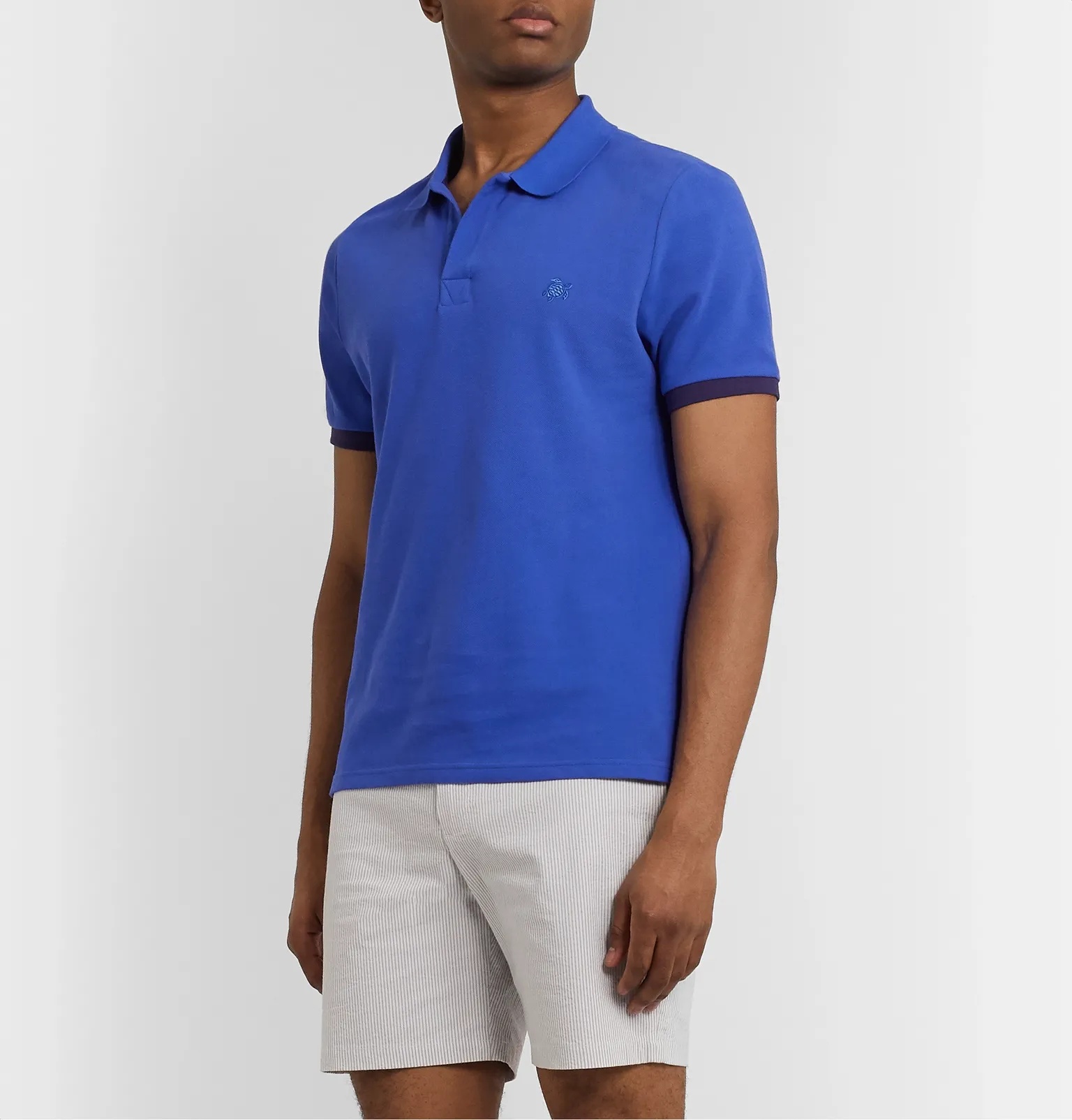 Palatin Slim-Fit Contrast-Tipped Cotton-Piqué Polo Shirt - 4